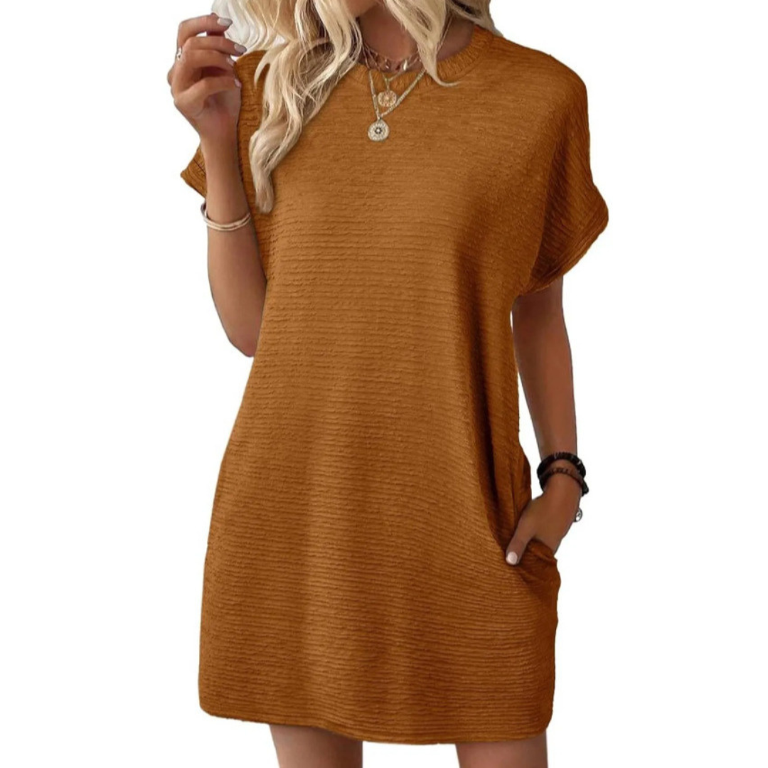 Anna-Berg | Elegant Casual Round Neck Summer Dress