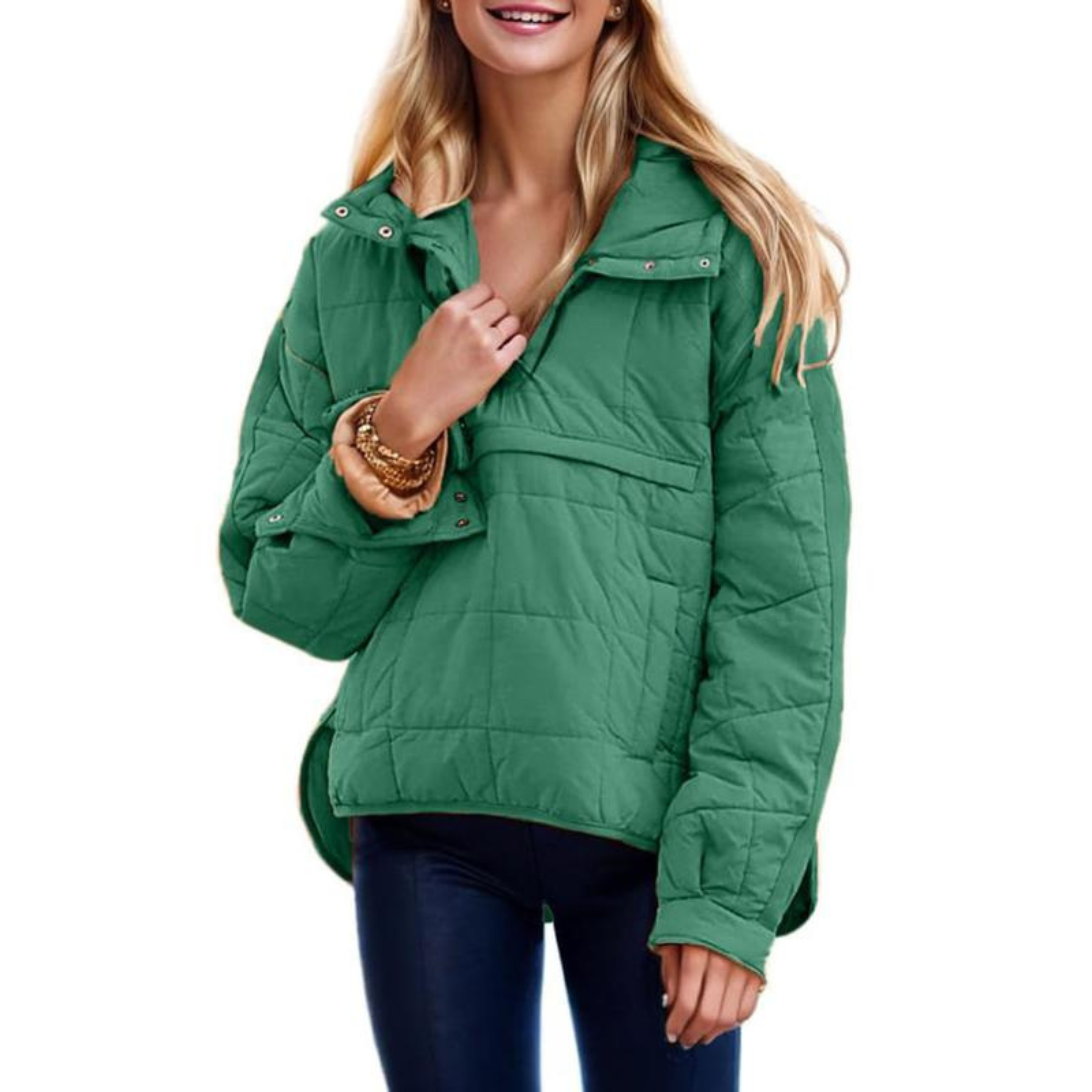 Anna-Berg | Oversized Hooded Pullover Jacket