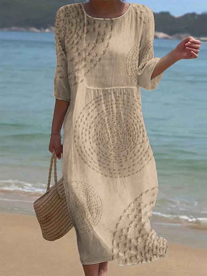Anna-Berg | Flowing Embroidered Casual Dress for Every Occasion