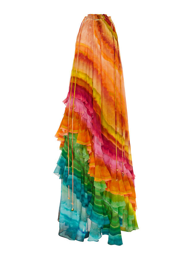 Anna-Berg | Unique Colorful Print Ruffle Dress