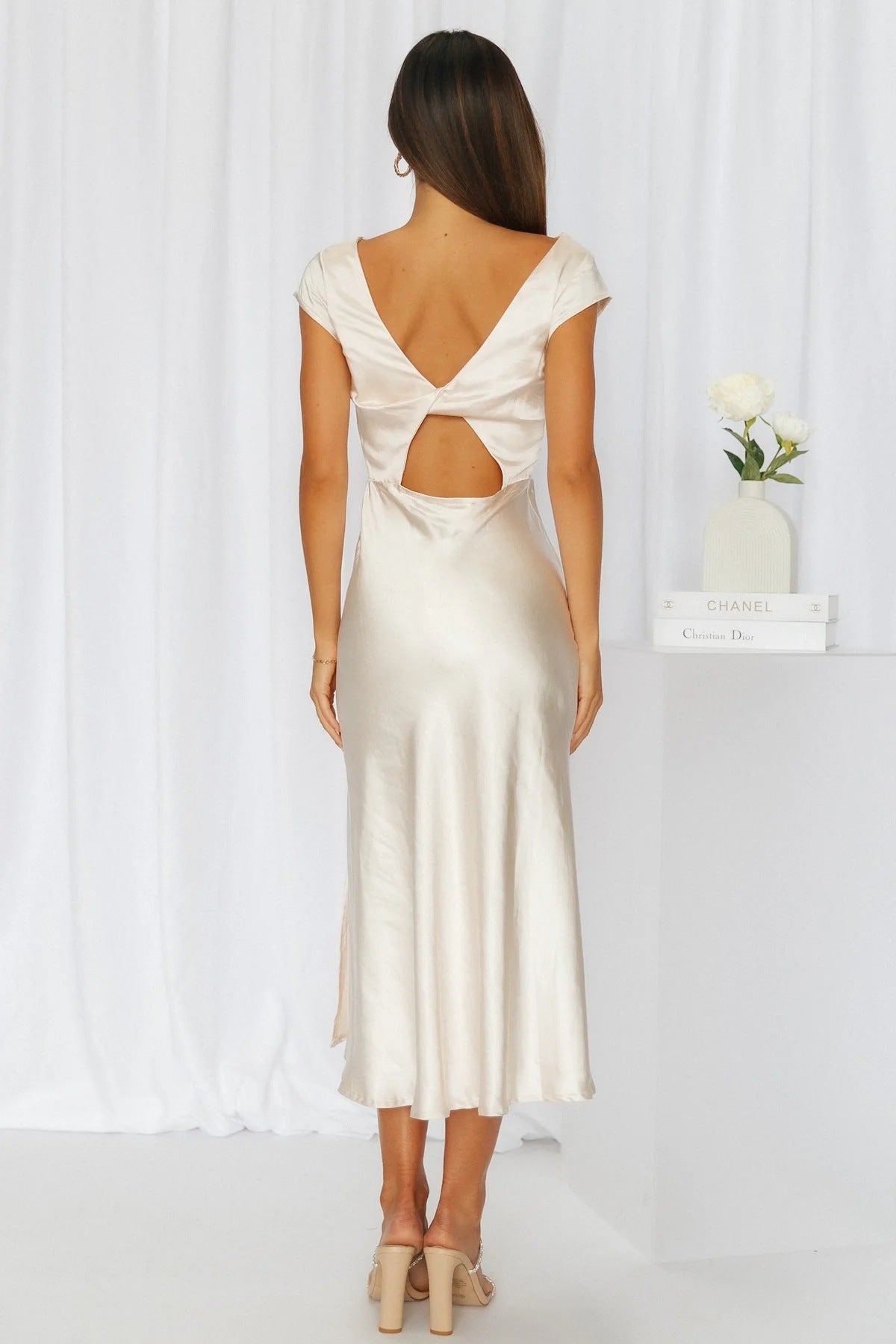 Anna-Berg | Slip Dress – Midi Length, Minimalist Silhouette
