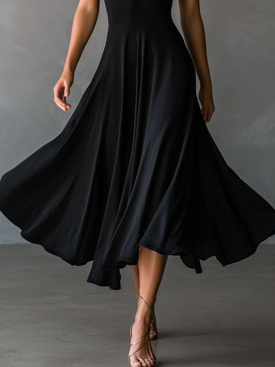 Anna-Berg | Black Halter Neck Evening Dress