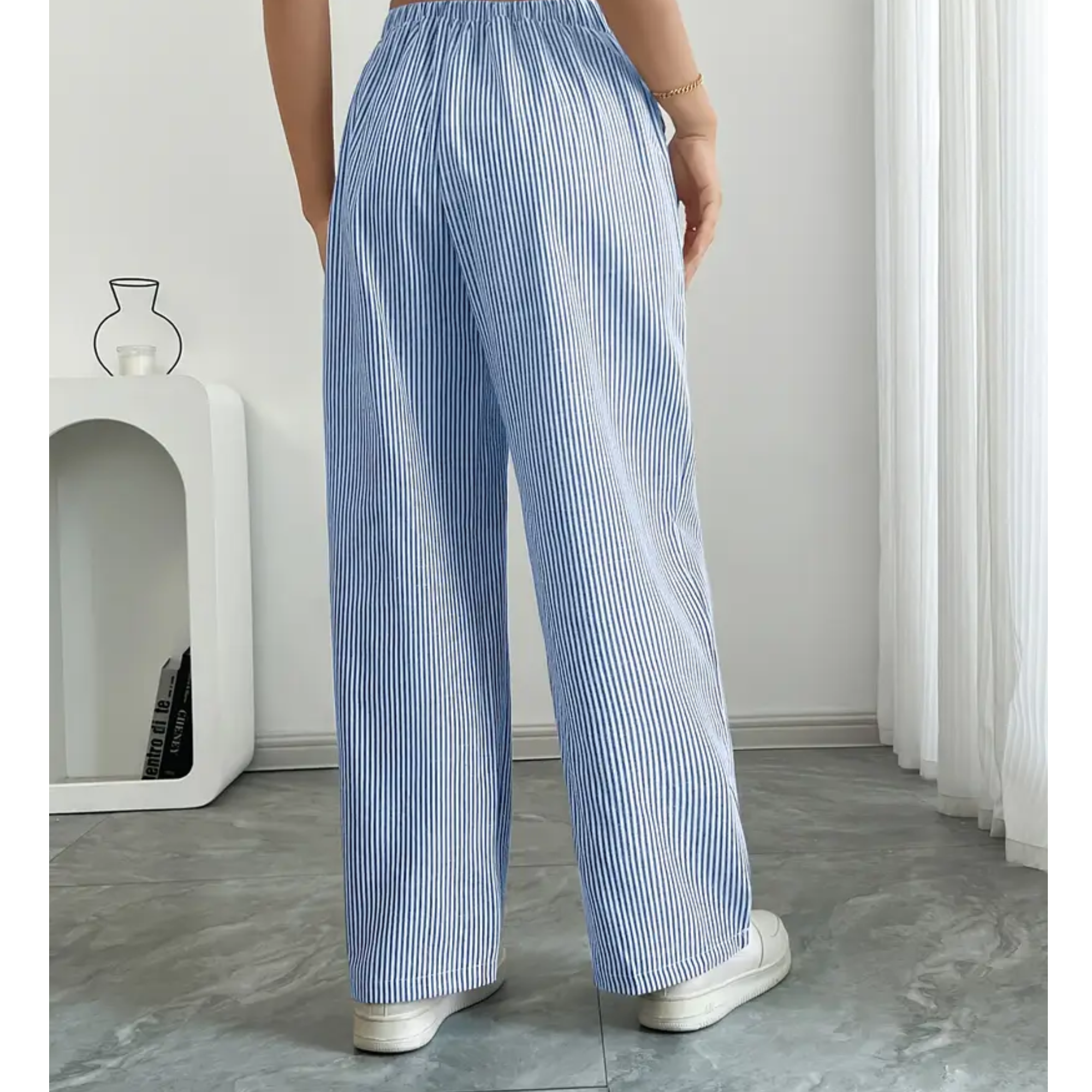 Anna-Berg | Modern Striped Pant With Pockets for Effortless Elegance