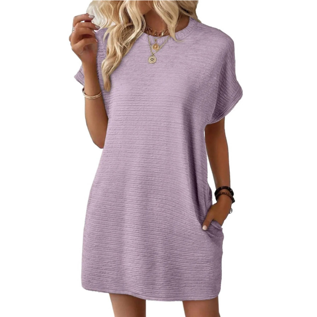 Anna-Berg | Elegant Casual Round Neck Summer Dress