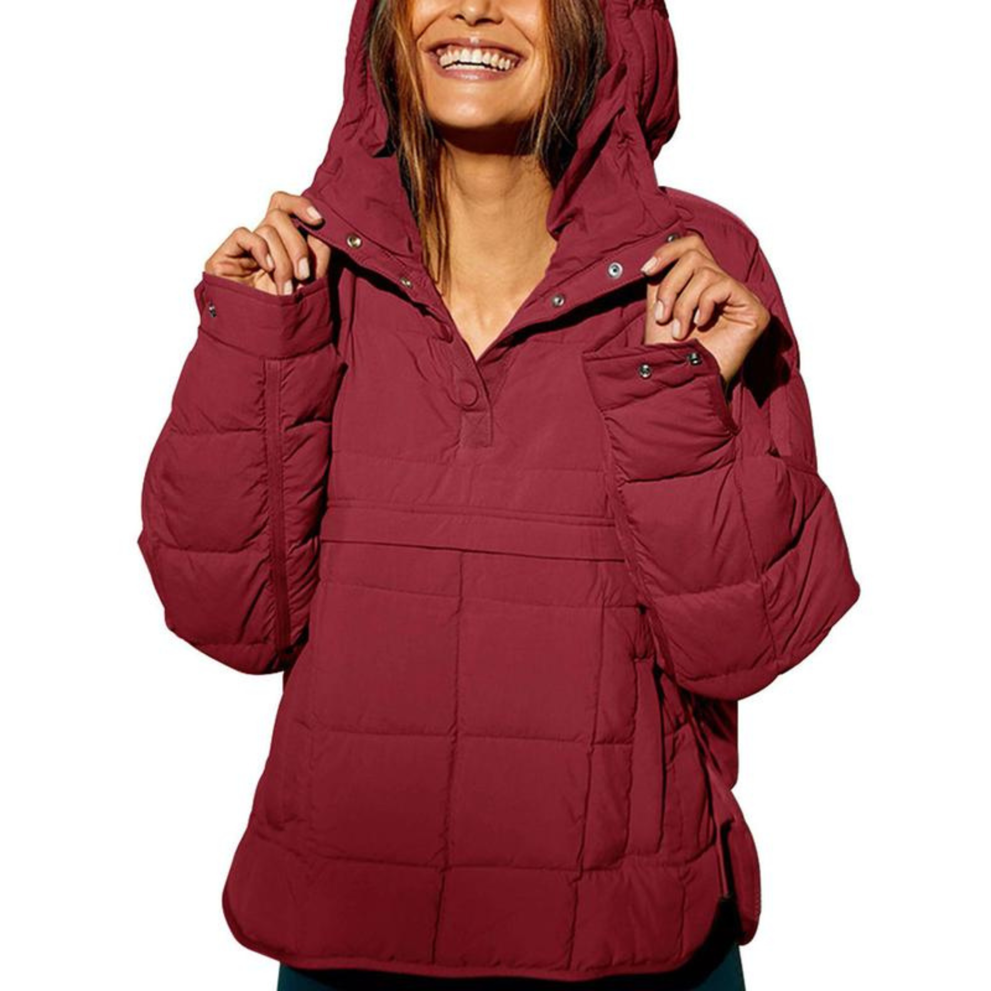 Anna-Berg | Oversized Hooded Pullover Jacket