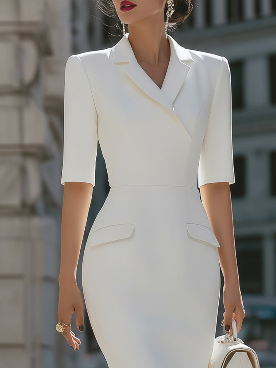 Anna-Berg | White Tailored Blazer Dress