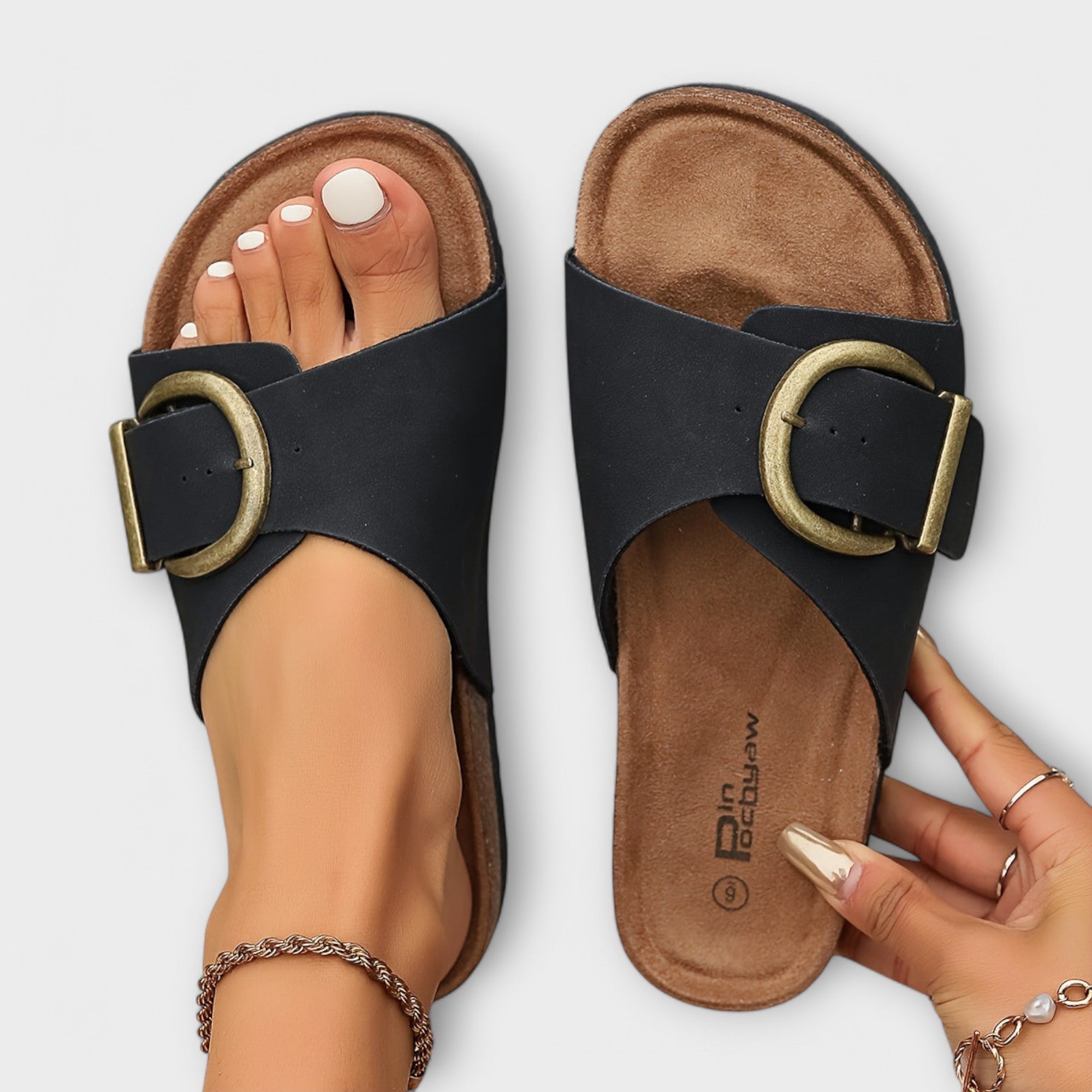 Anna-Berg | Stylish Comfort Sandals with Graceful Drape