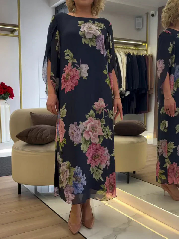 Anna-Berg | Elegant Light Maxi Dress With Floral Print For Ultimate Comfort