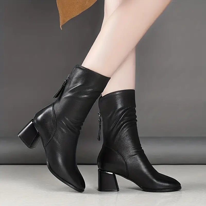 Anna-Berg | Leather Ankle Boots
