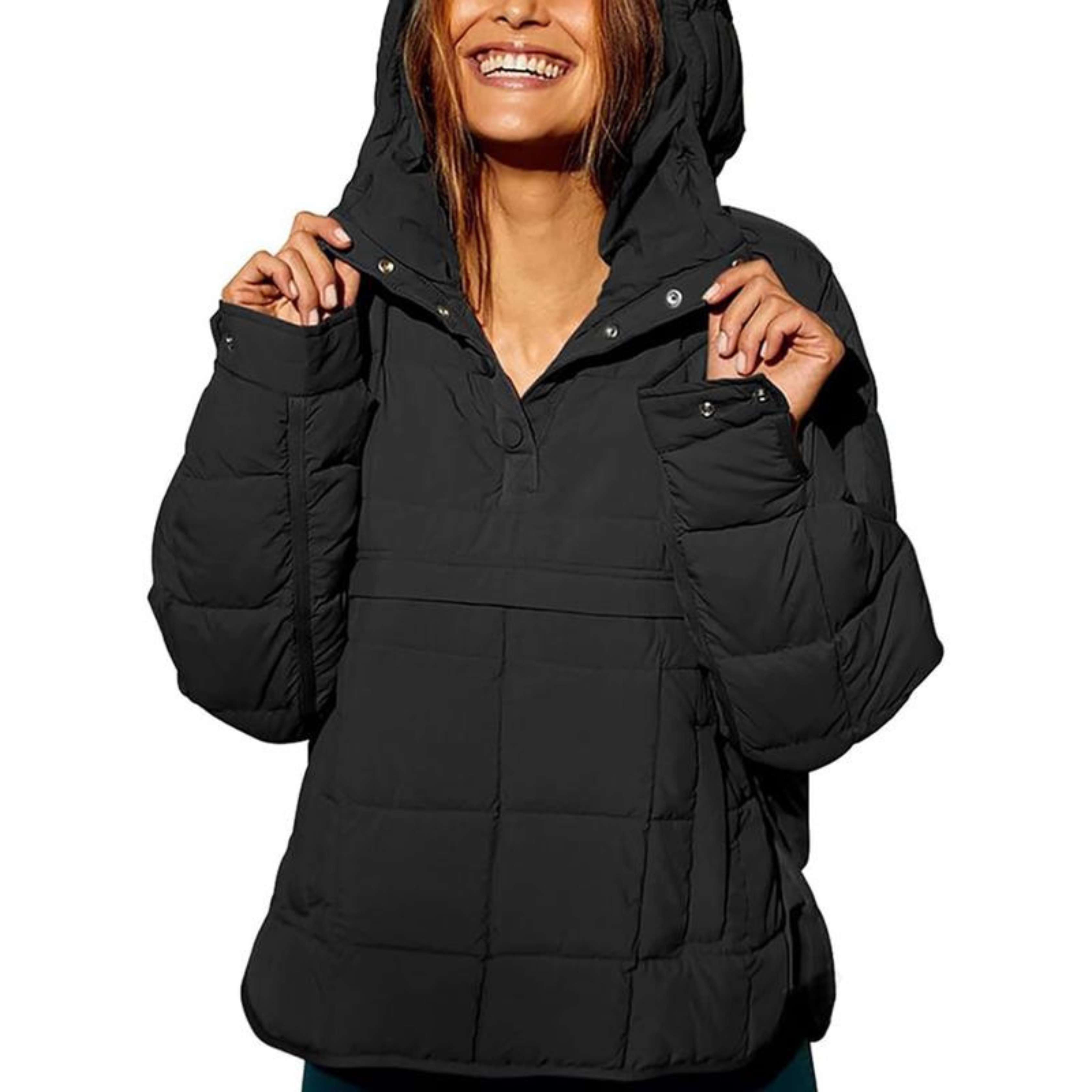 Anna-Berg | Oversized Hooded Pullover Jacket