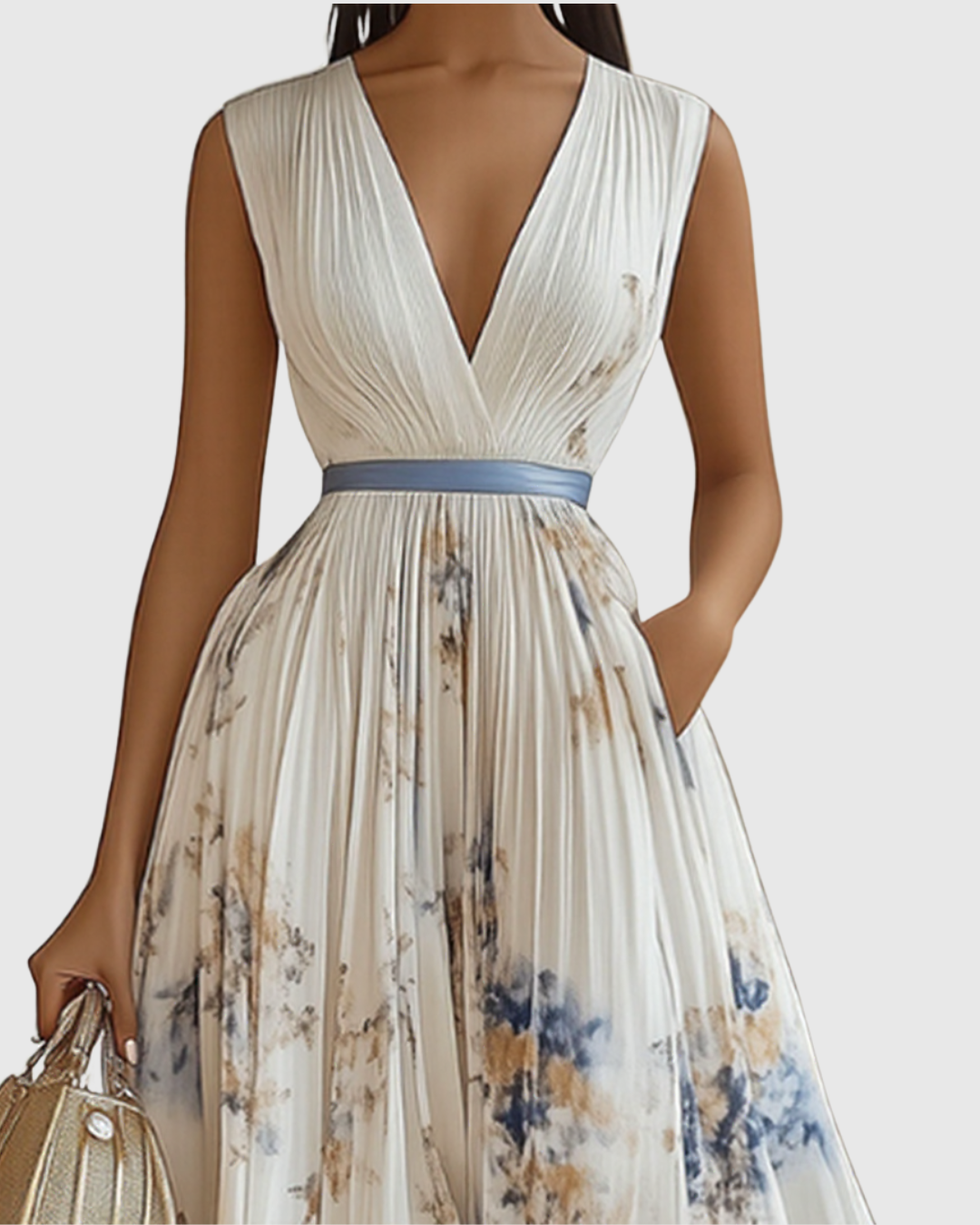 Anna-Berg | Elegant Pleated Maxi Dress Made to Turn Heads