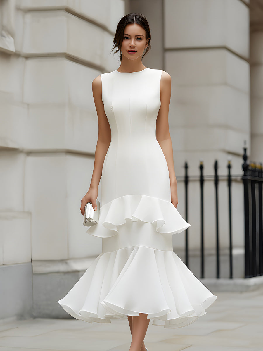 Anna-Berg | Sleeveless Tiered Ruffle Dress