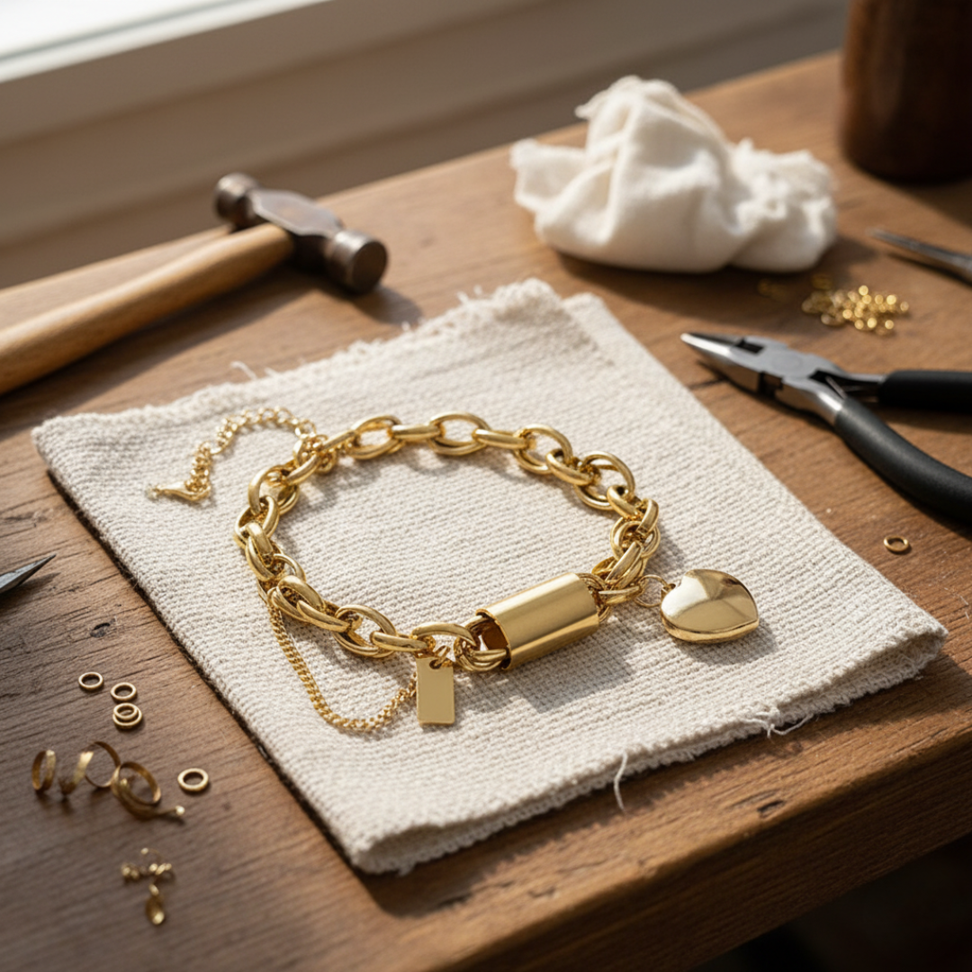 Heartwarming Chunky Bracelet Gold