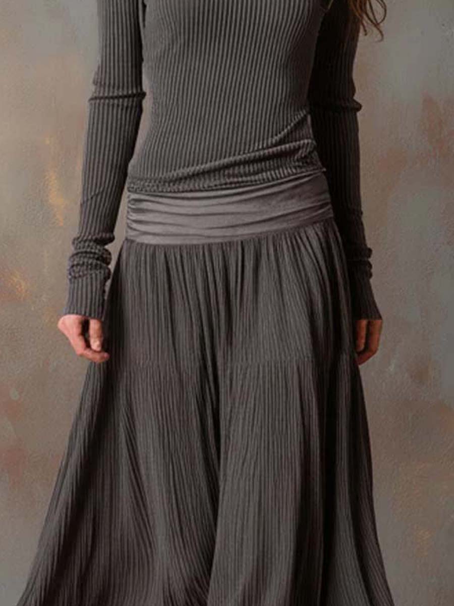 Anna-Berg | Charcoal Knit Dress