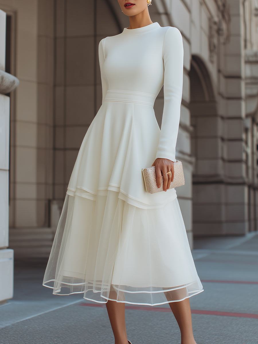 Anna-Berg | Long Sleeve Layered Dress