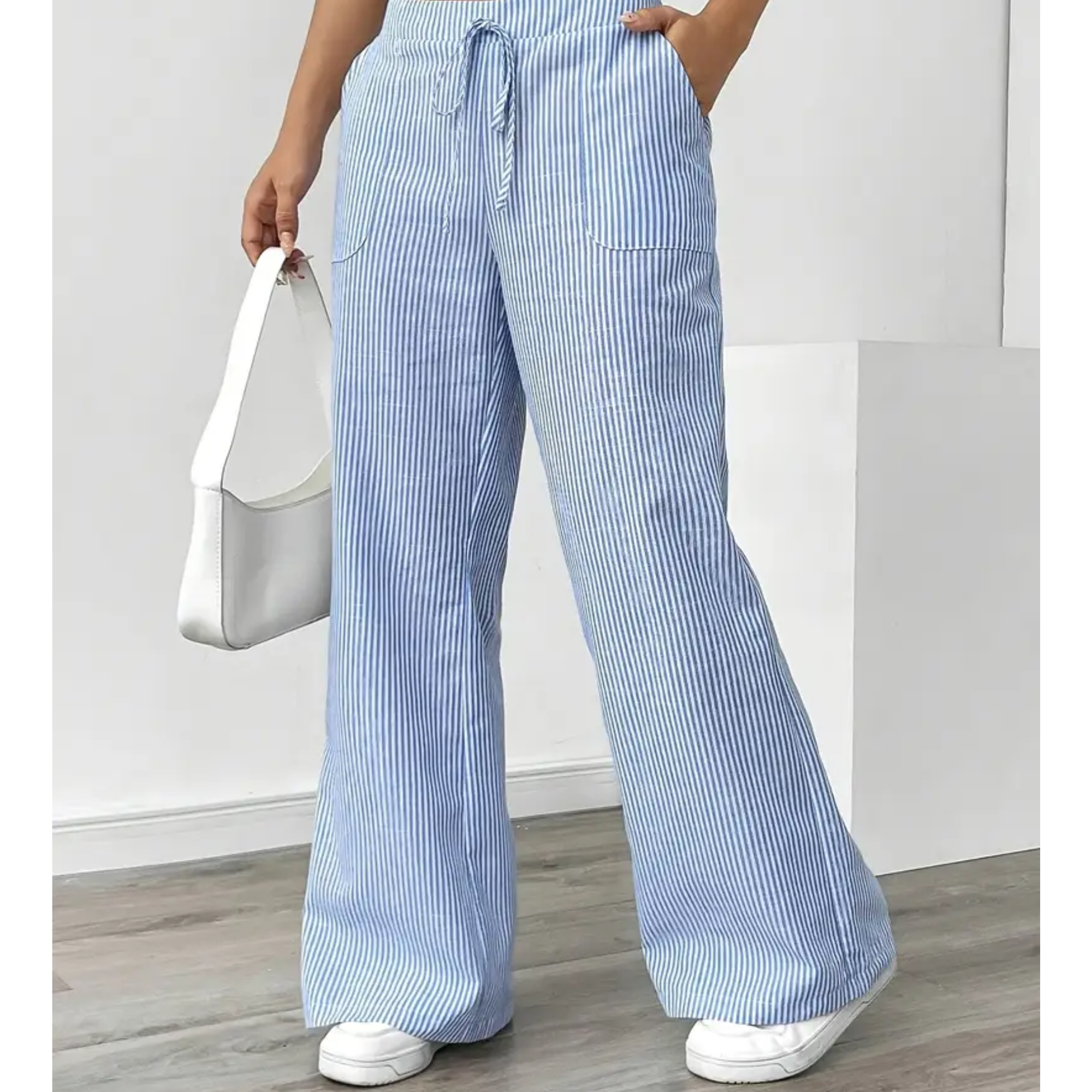 Anna-Berg | Modern Striped Pant With Pockets for Effortless Elegance