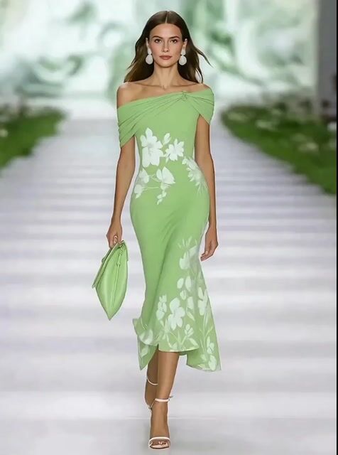 Anna-Berg | Green Lace Dress