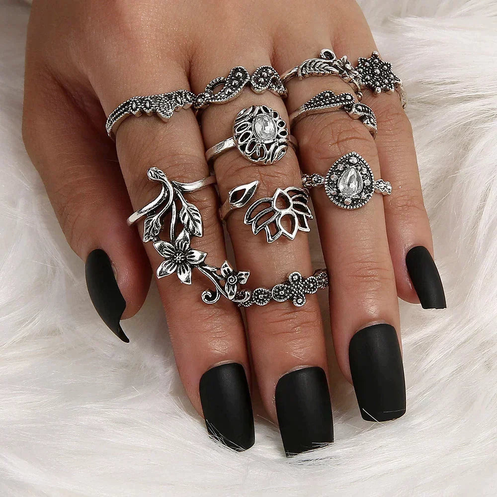 Enchanted Forest Rings Package in Antique Silver