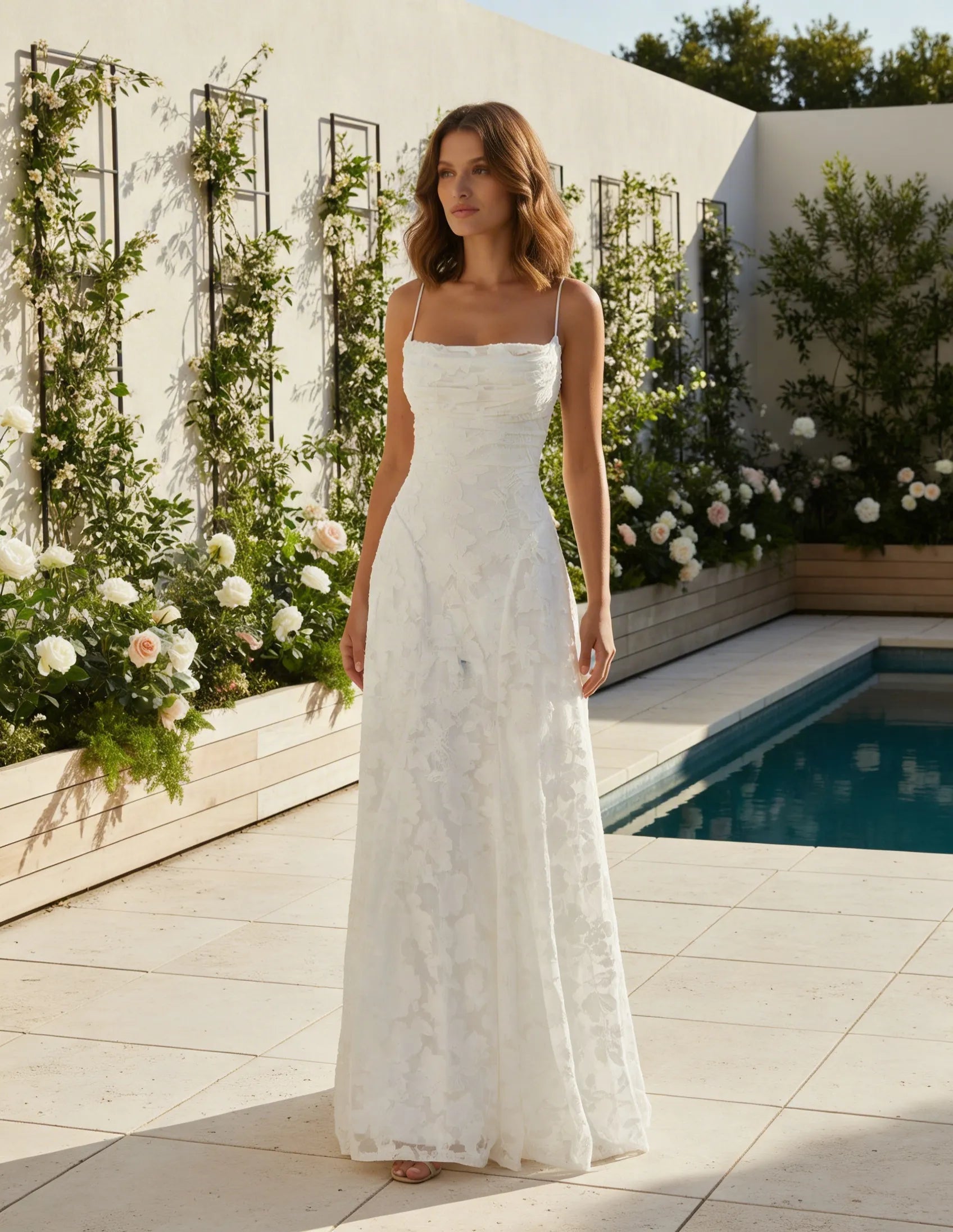 Anna-Berg | Sculpted Blooming Grace Maxi Dress Made to Turn Heads