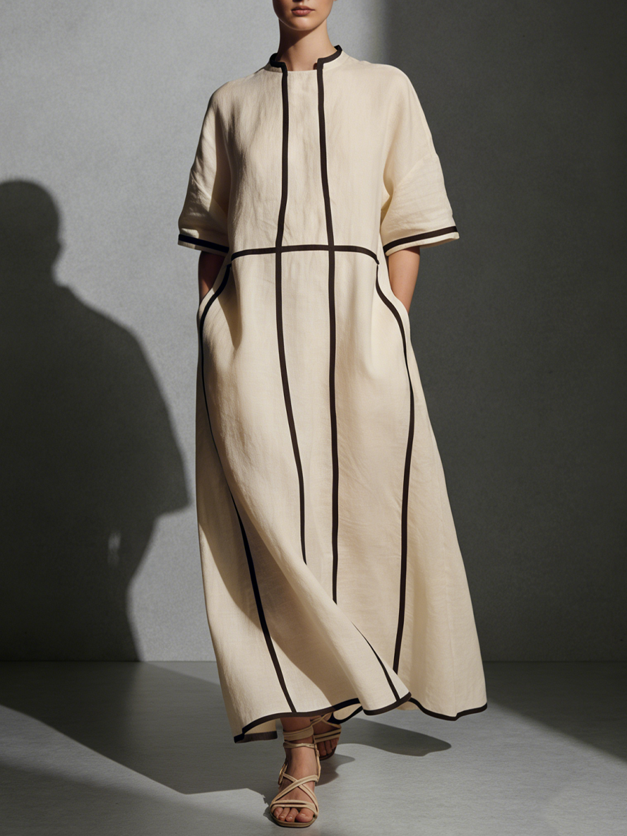 Anna-Berg | Beige Linen Dress