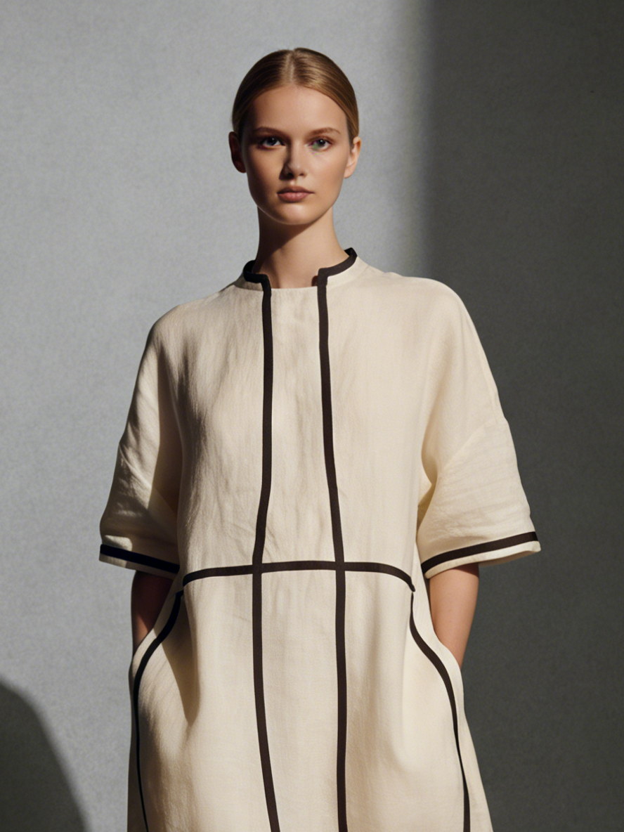 Anna-Berg | Beige Linen Dress