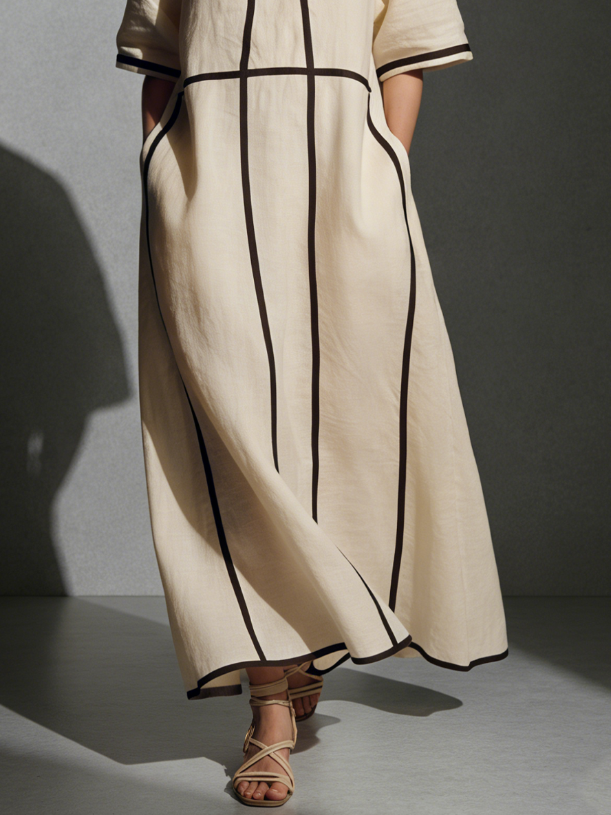 Anna-Berg | Beige Linen Dress