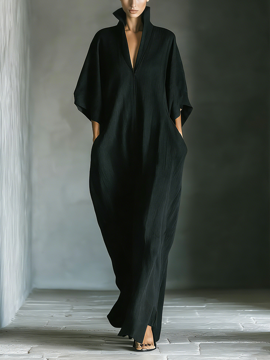 Anna-Berg | Black Cotton Dress