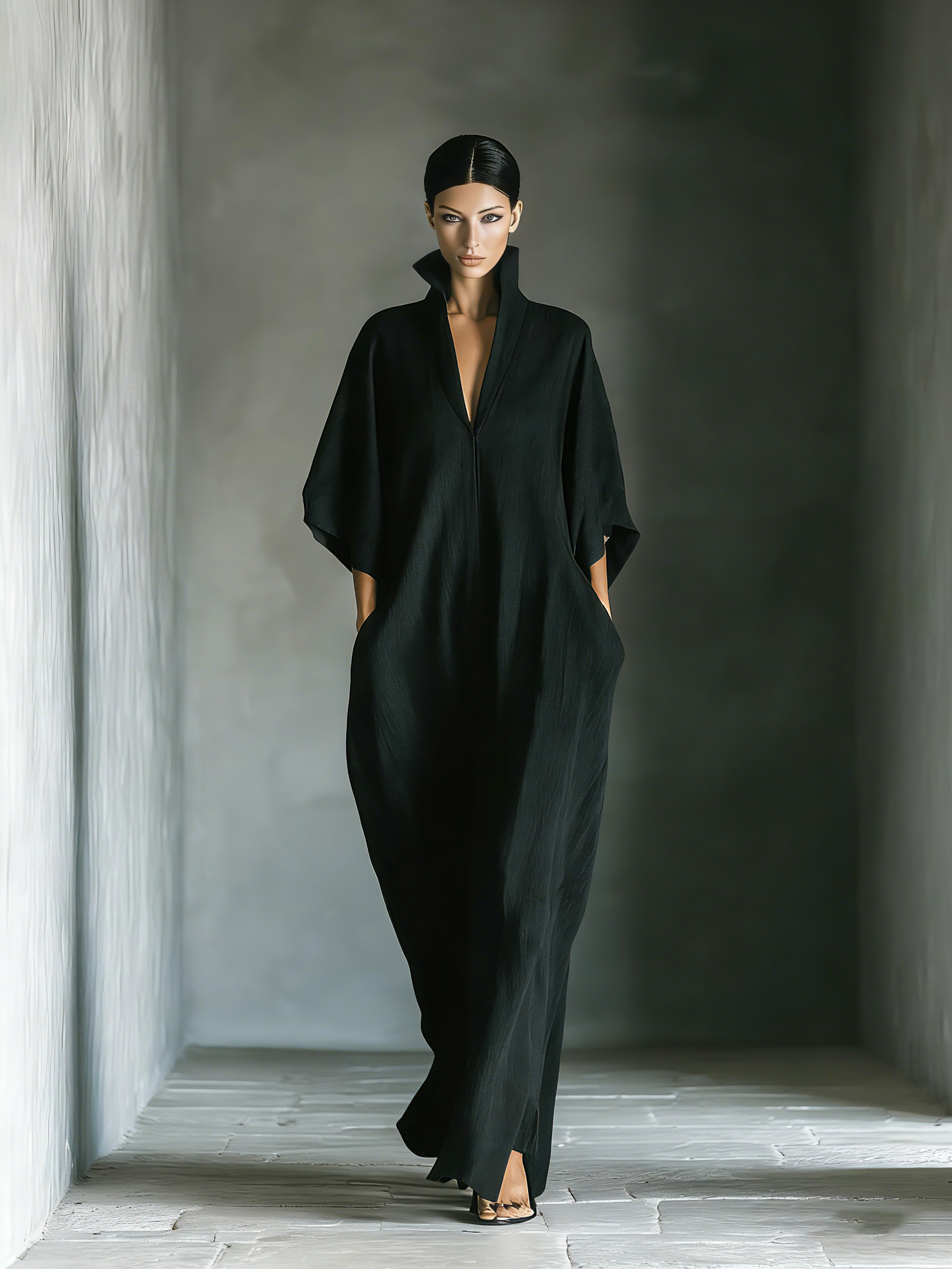 Anna-Berg | Black Cotton Dress