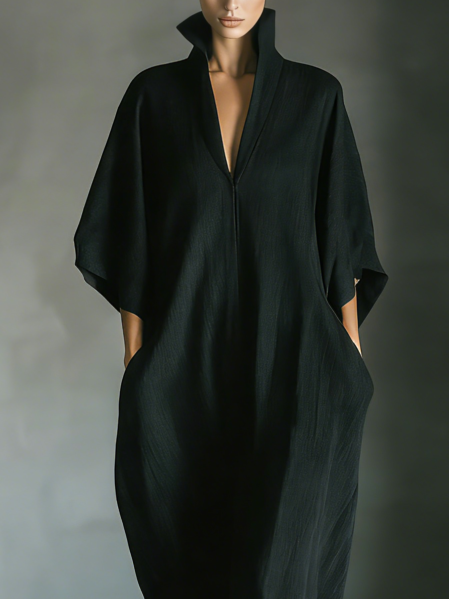 Anna-Berg | Black Cotton Dress