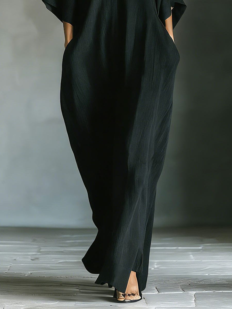 Anna-Berg | Black Cotton Dress
