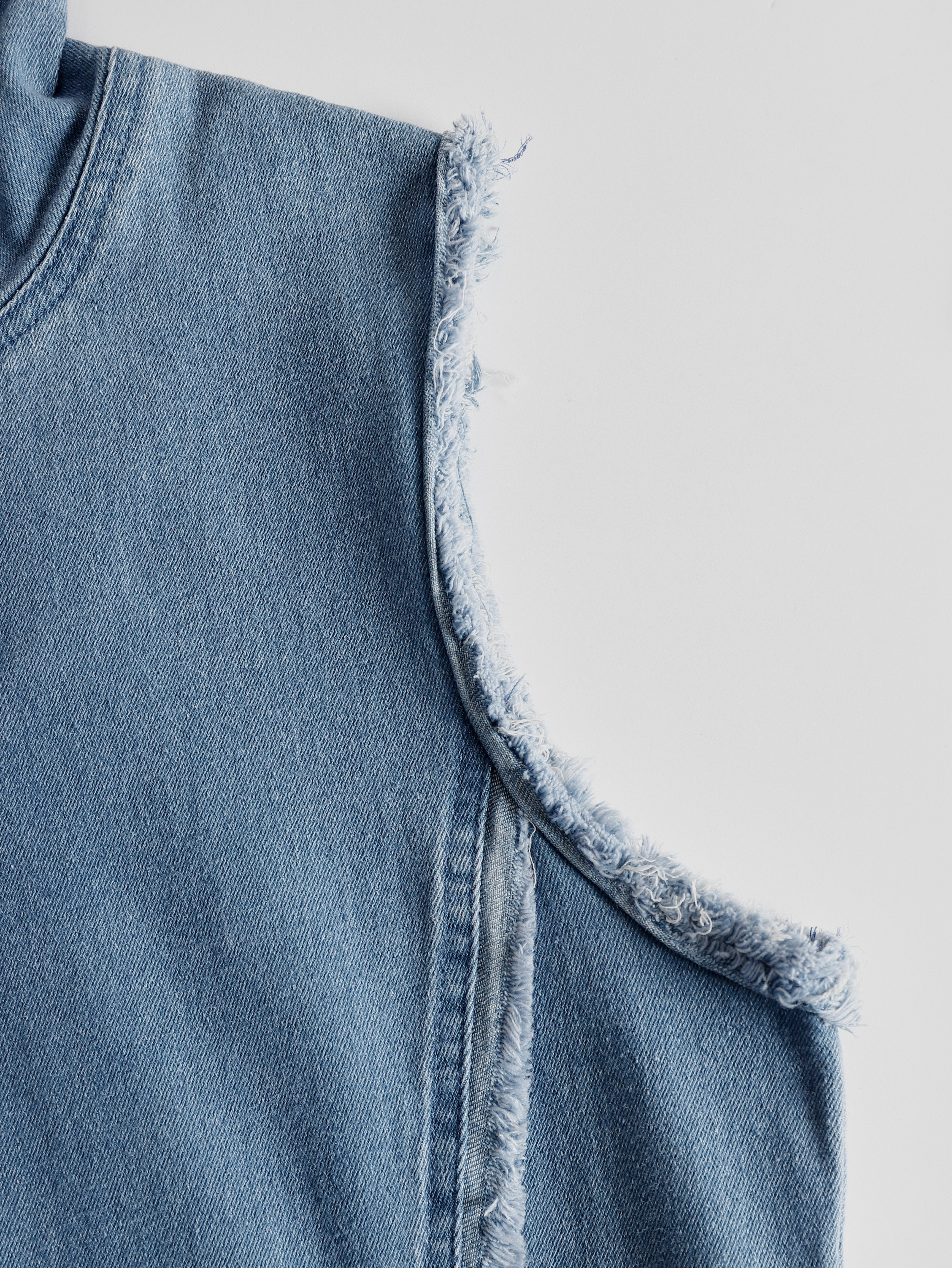 Anna-Berg | Blue Denim V-Neck Casual Dress