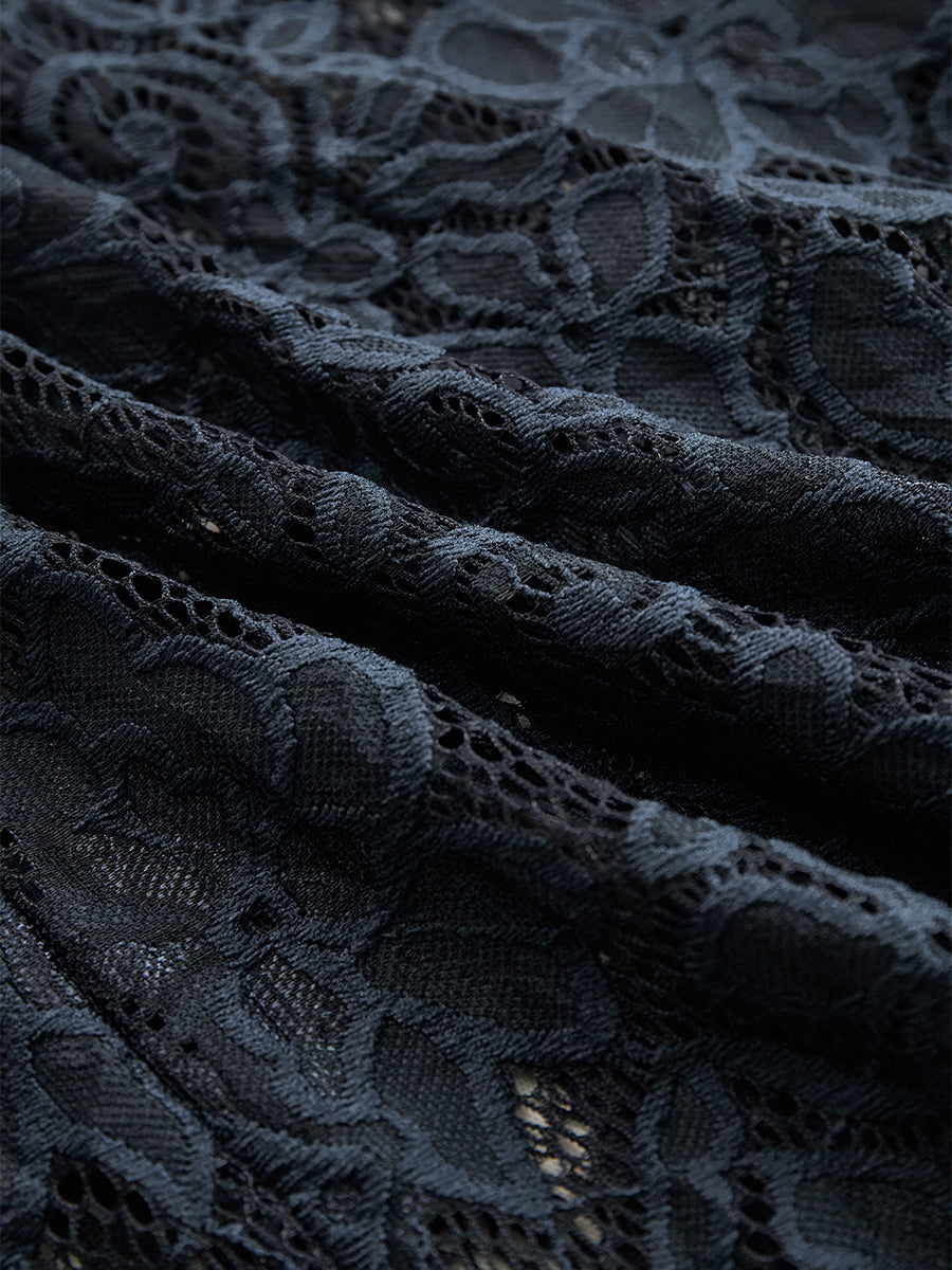 Anna-Berg | Blue Lace Sleeveless Casual Dress