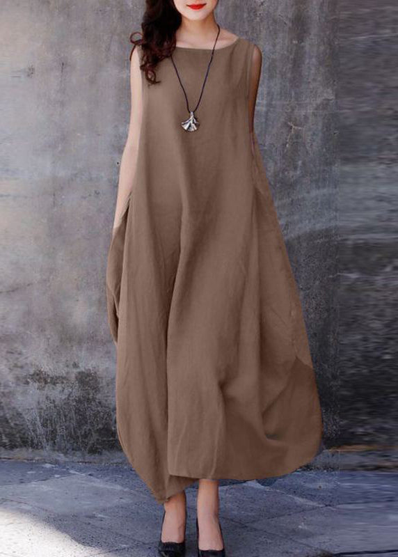 Anna-Berg | Bohemian Purple O-Neck Extra Large Dress
