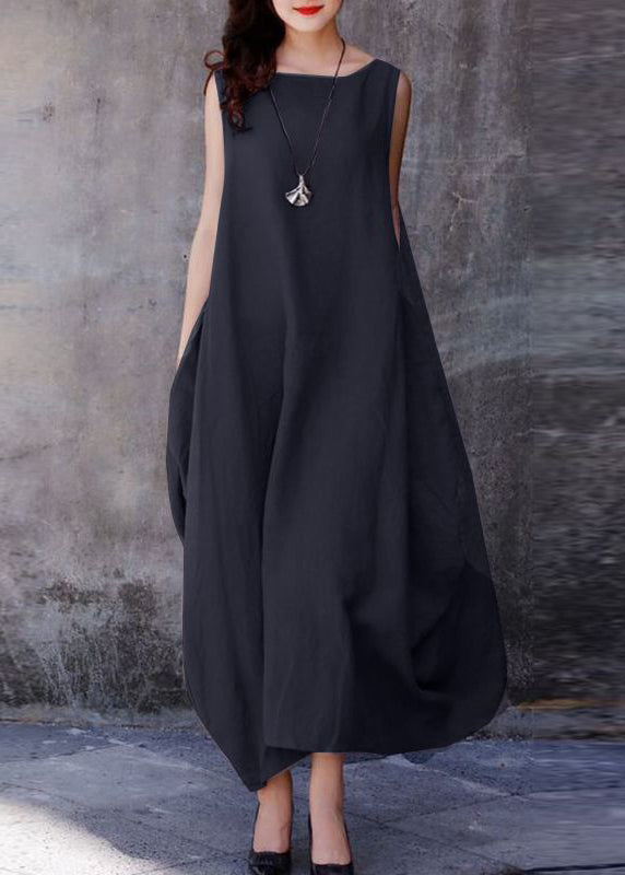 Anna-Berg | Bohemian Purple O-Neck Extra Large Dress