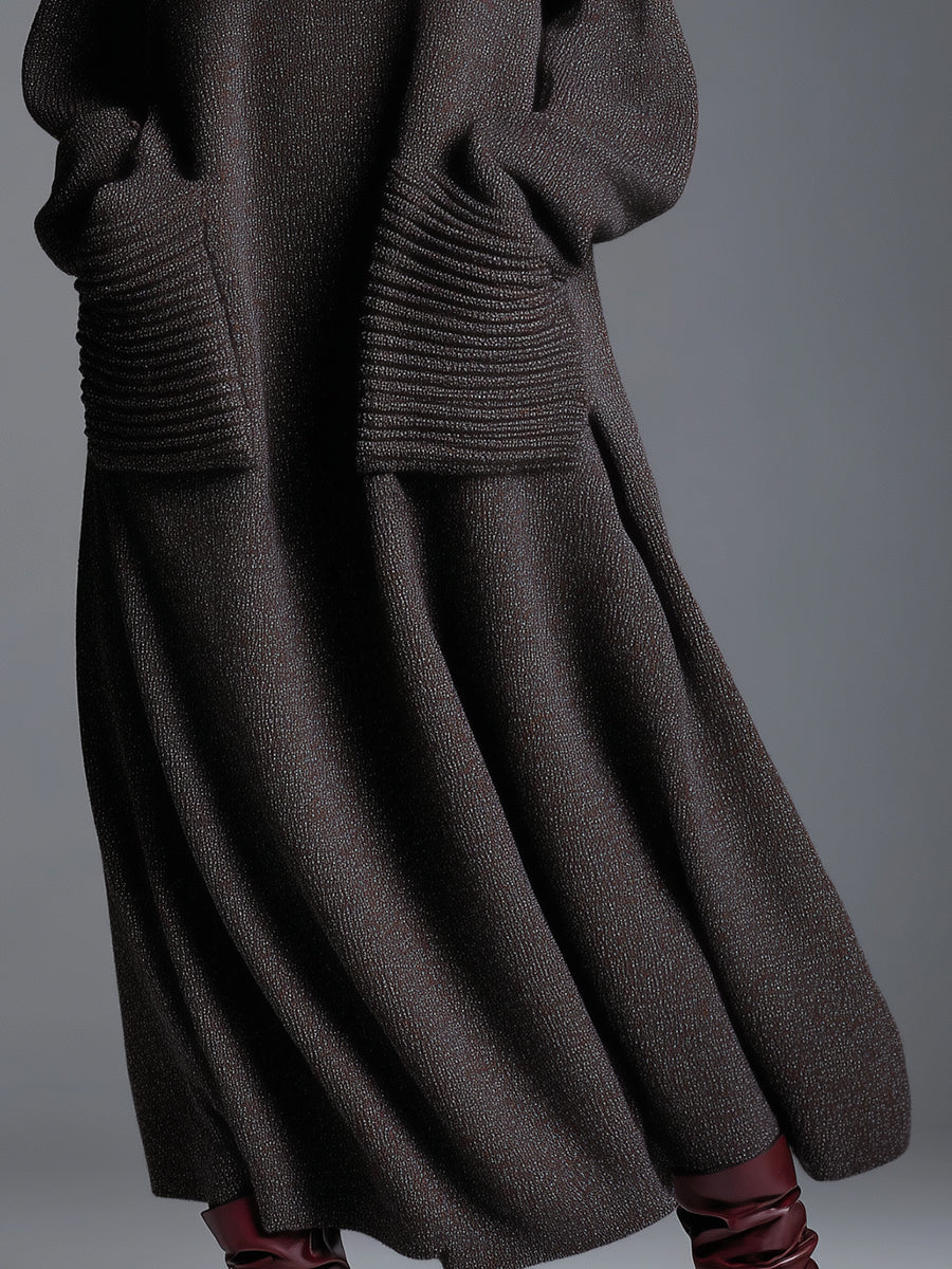 Anna-Berg | Brown Knit Dress