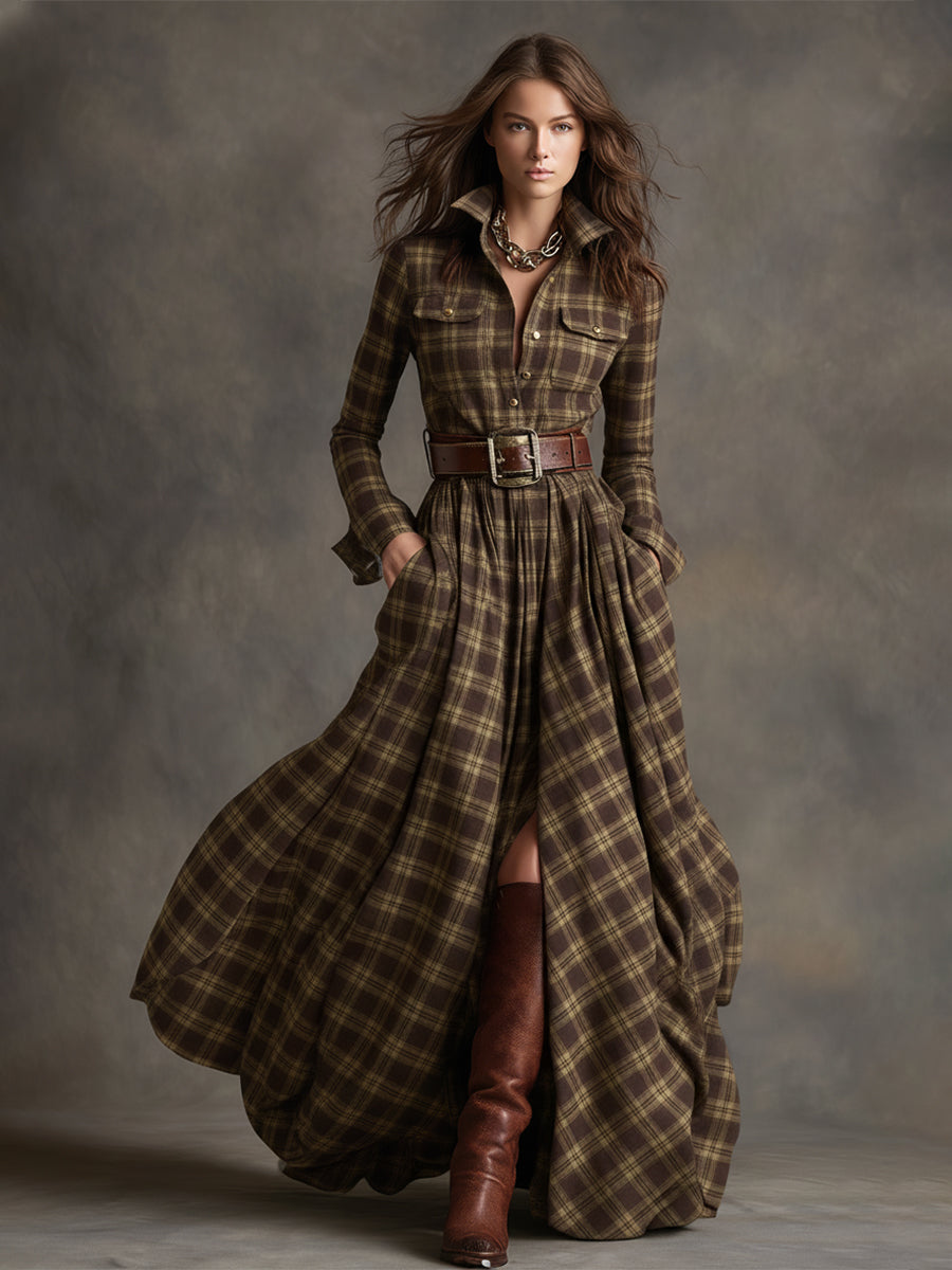 Anna-Berg | Brown Casual Dress