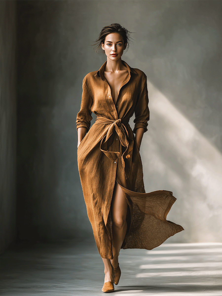 Anna-Berg | Brown Dress