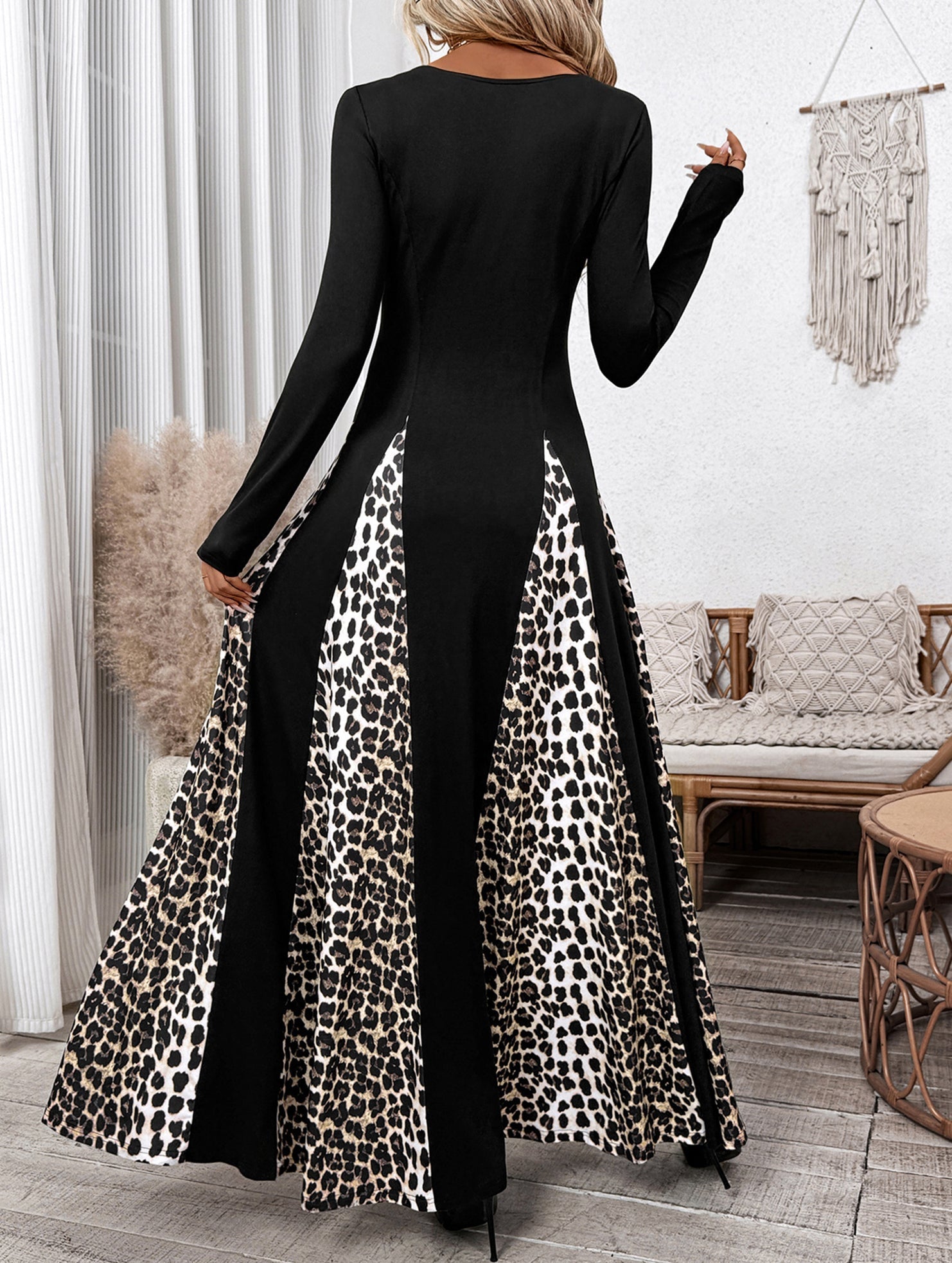 Anna-Berg | Retro High Waist Leopard Print Dress