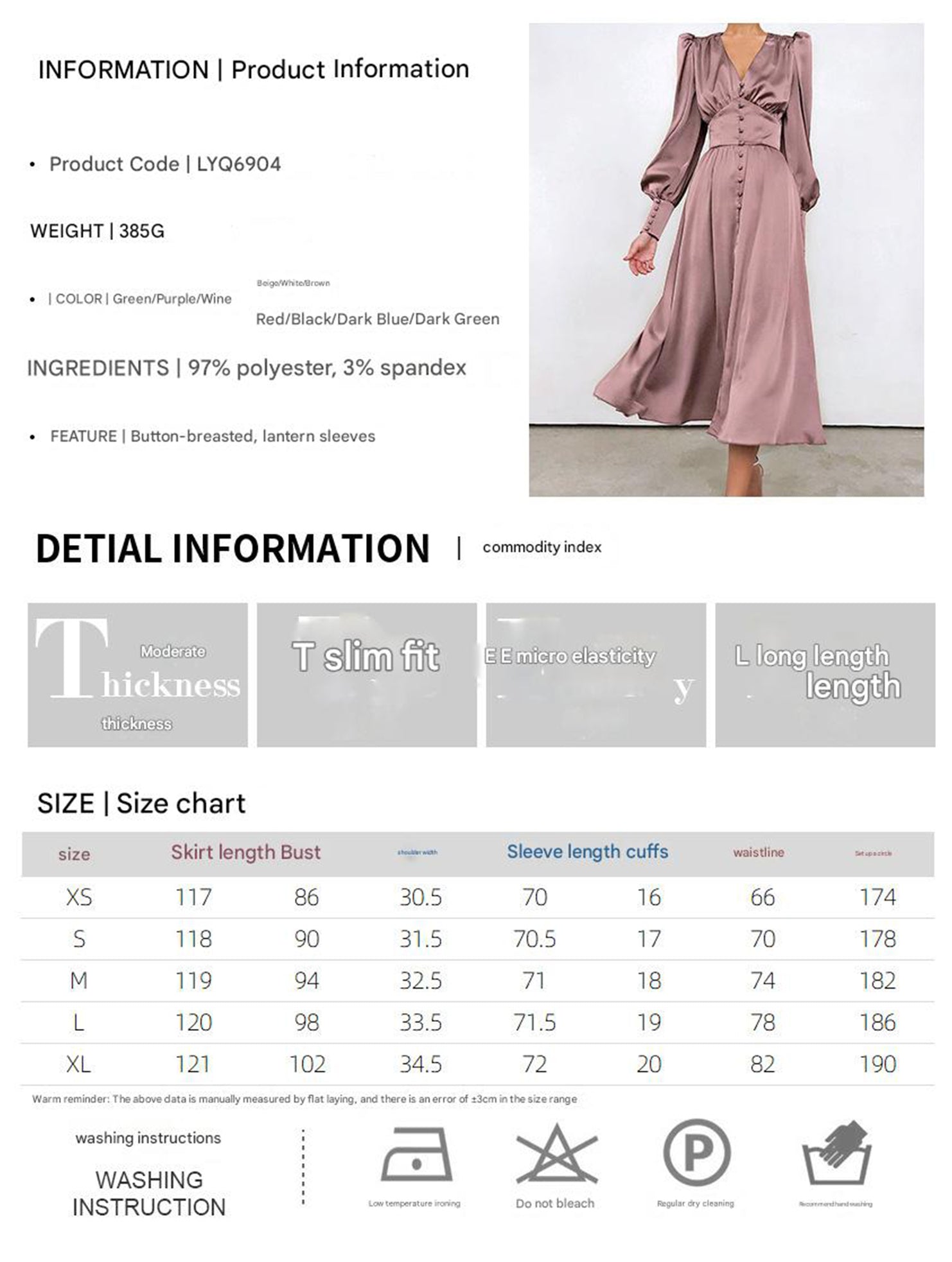 Anna-Berg | Retro V-Neck Waist Dress