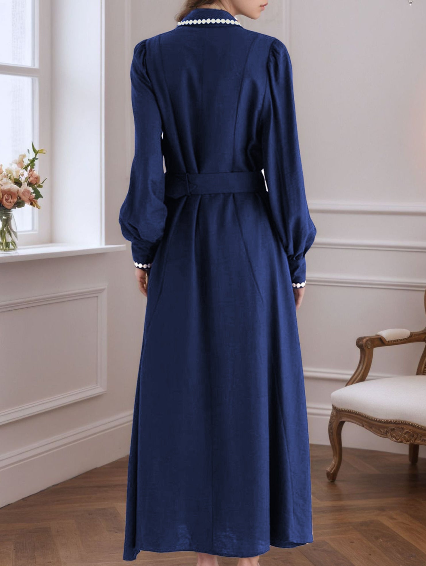 Anna-Berg | Retro Waist Shirt Tie Dress