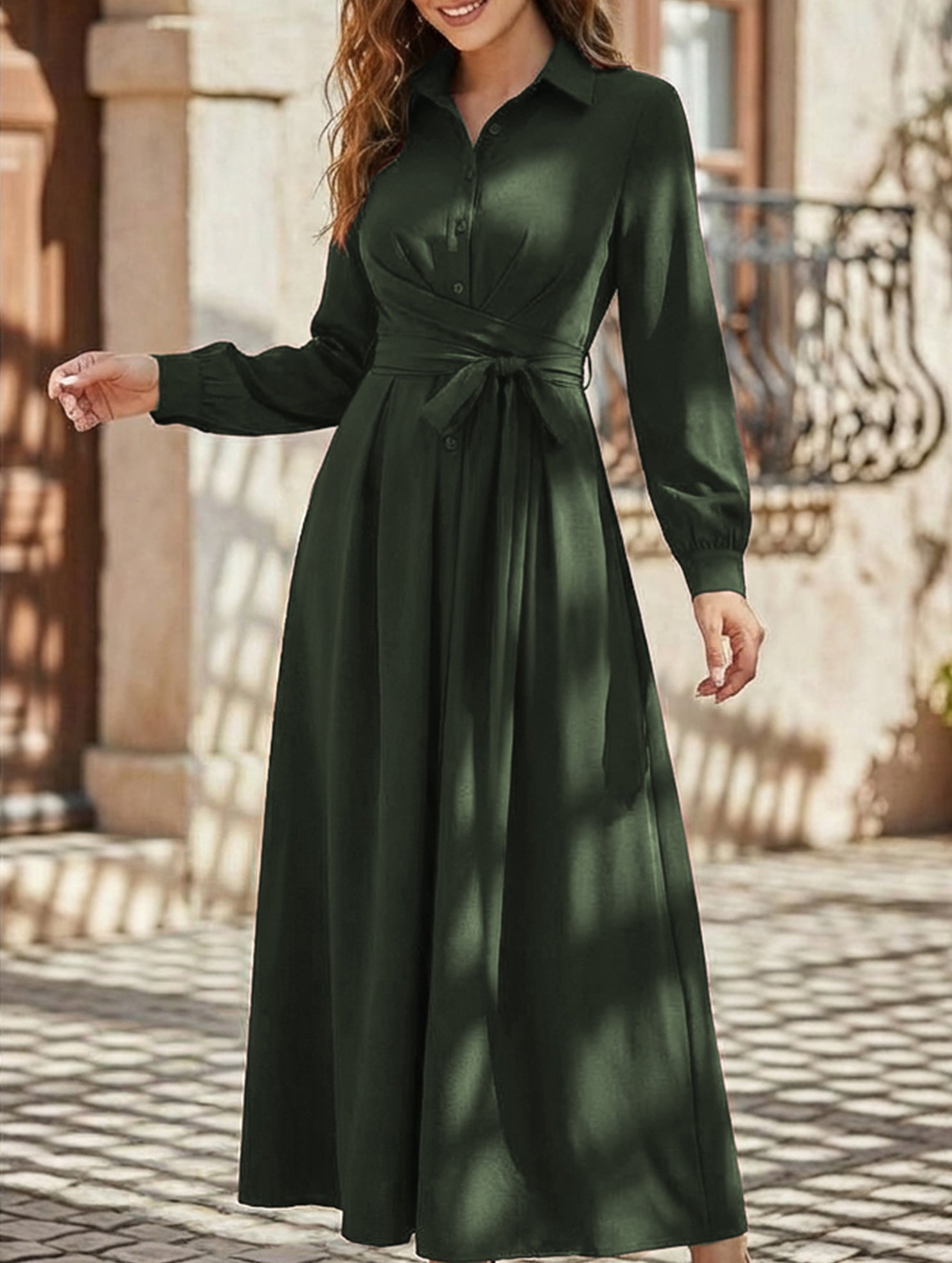 Anna-Berg | Simple Long-Sleeved Dress