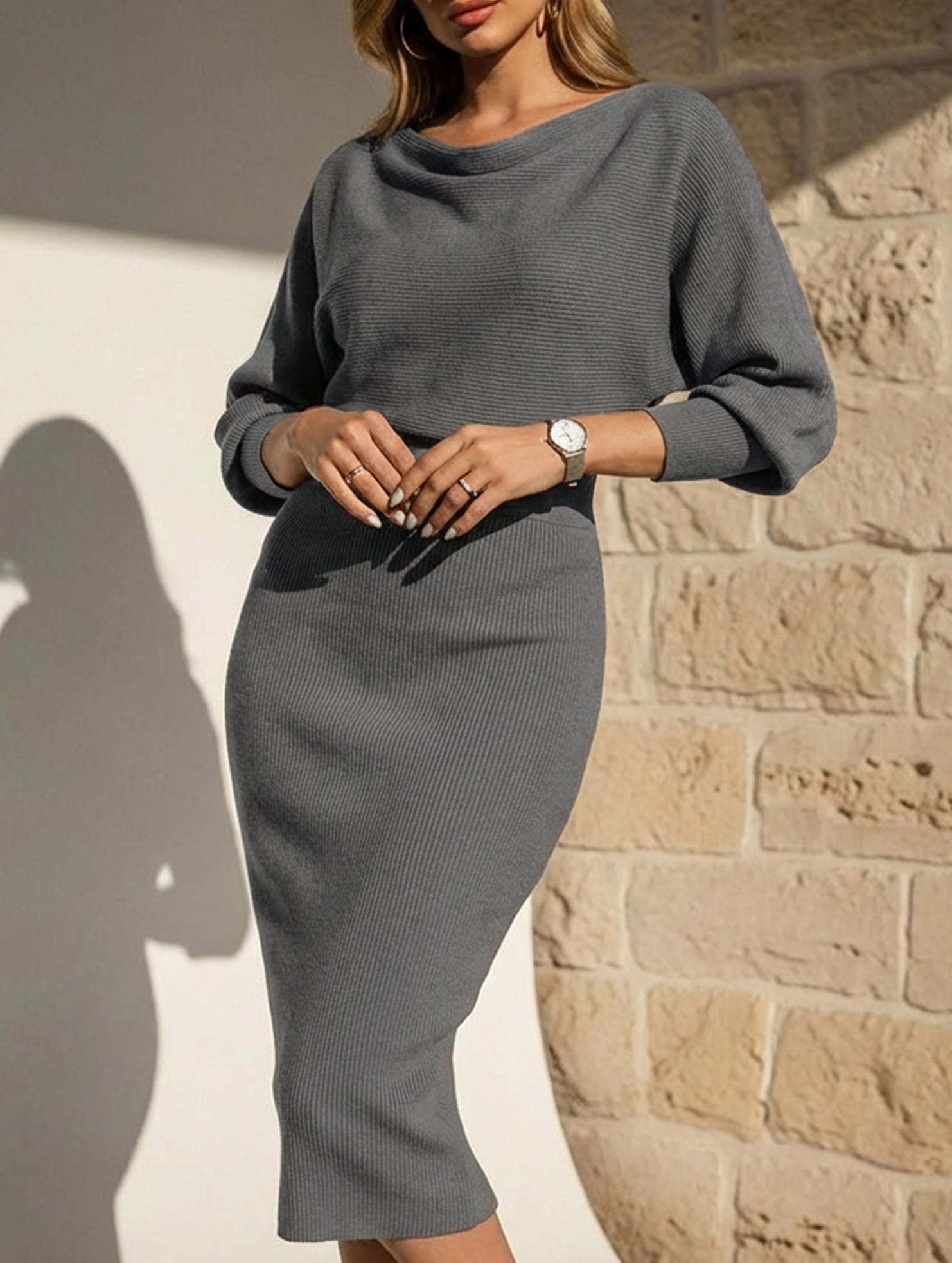 Anna-Berg | ELEGANT SLIM FIT KNIT Dress