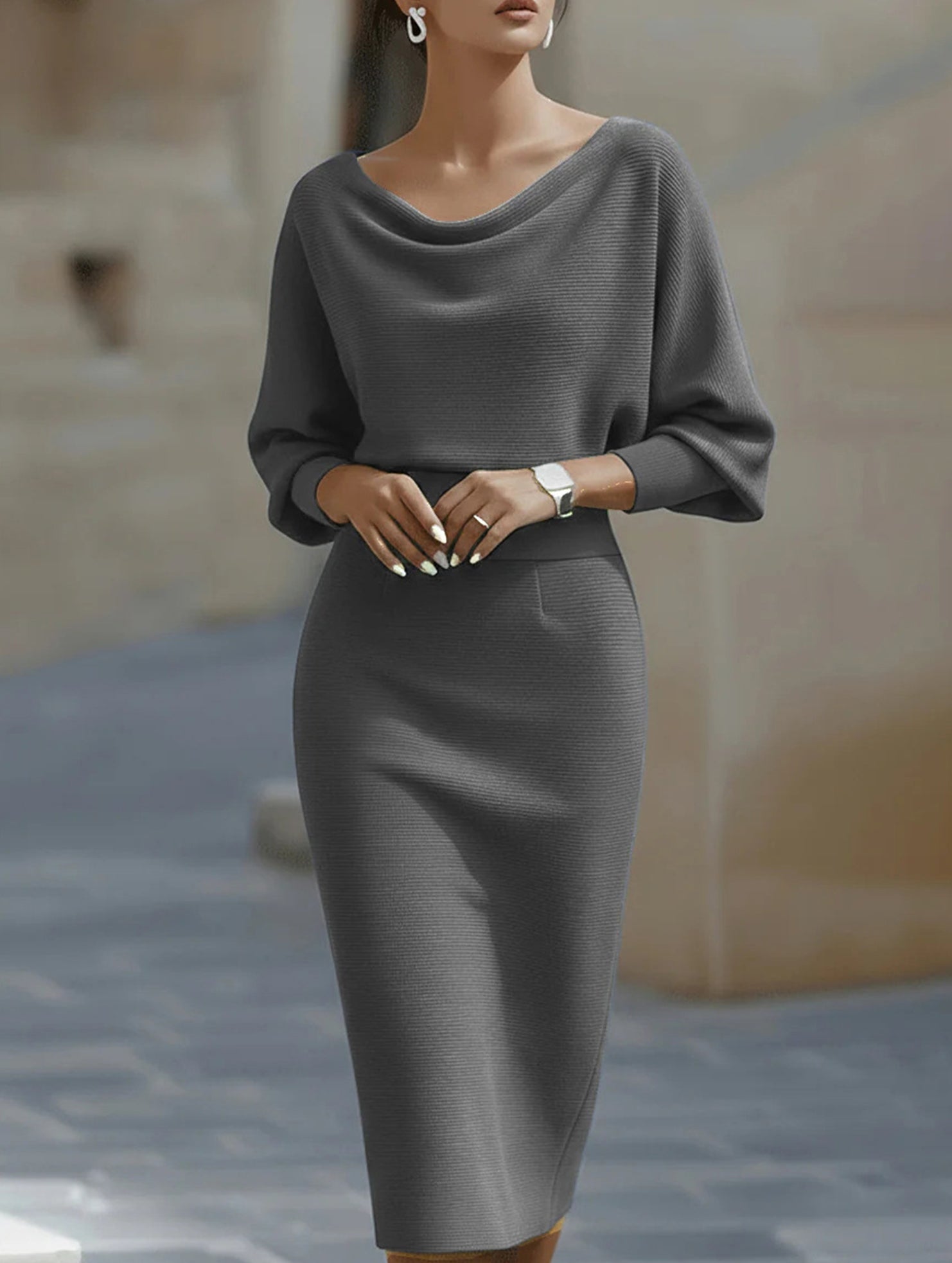 Anna-Berg | ELEGANT SLIM FIT KNIT Dress