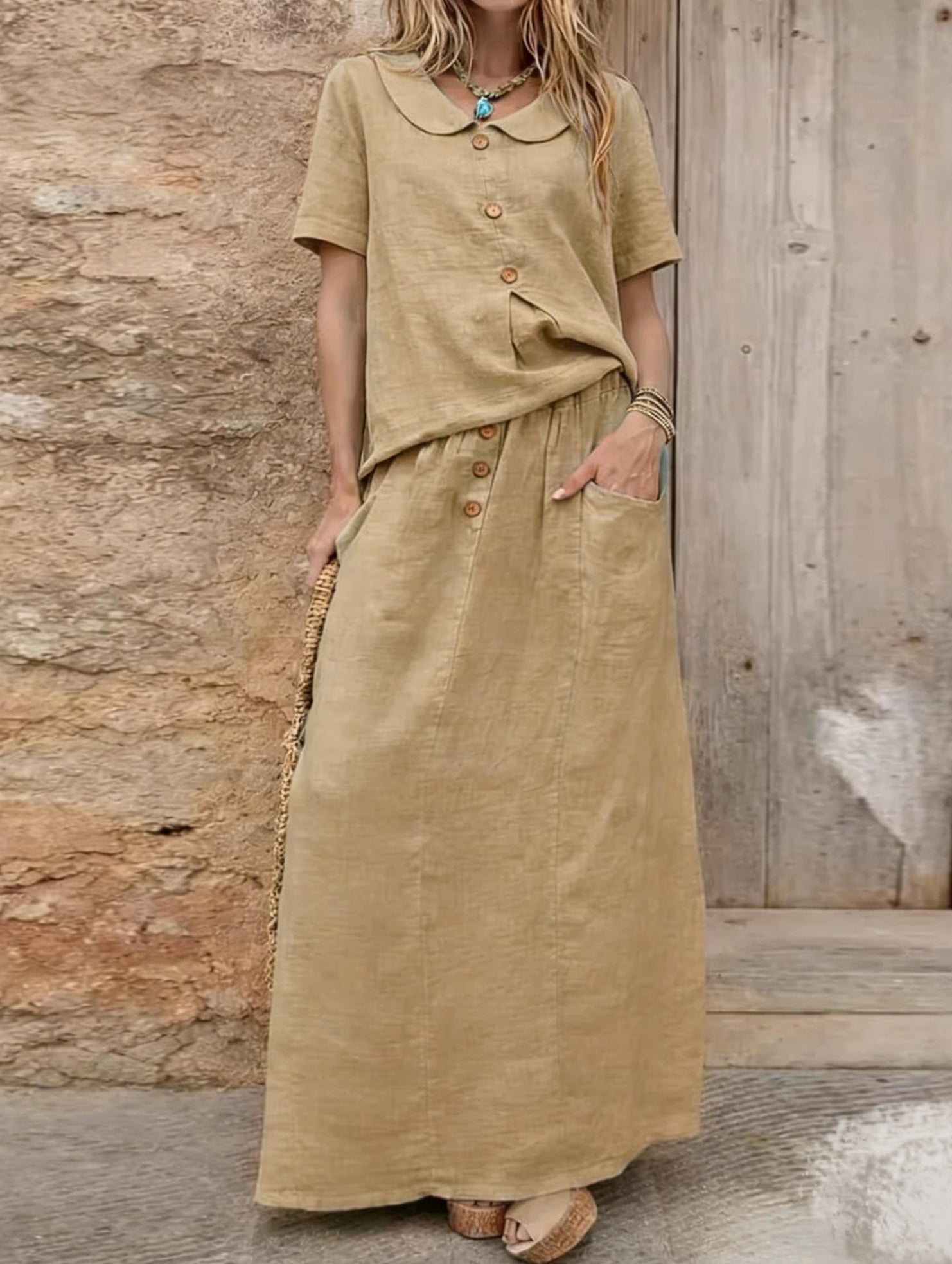 Anna-Berg | Casual Solid Color Loose Dress