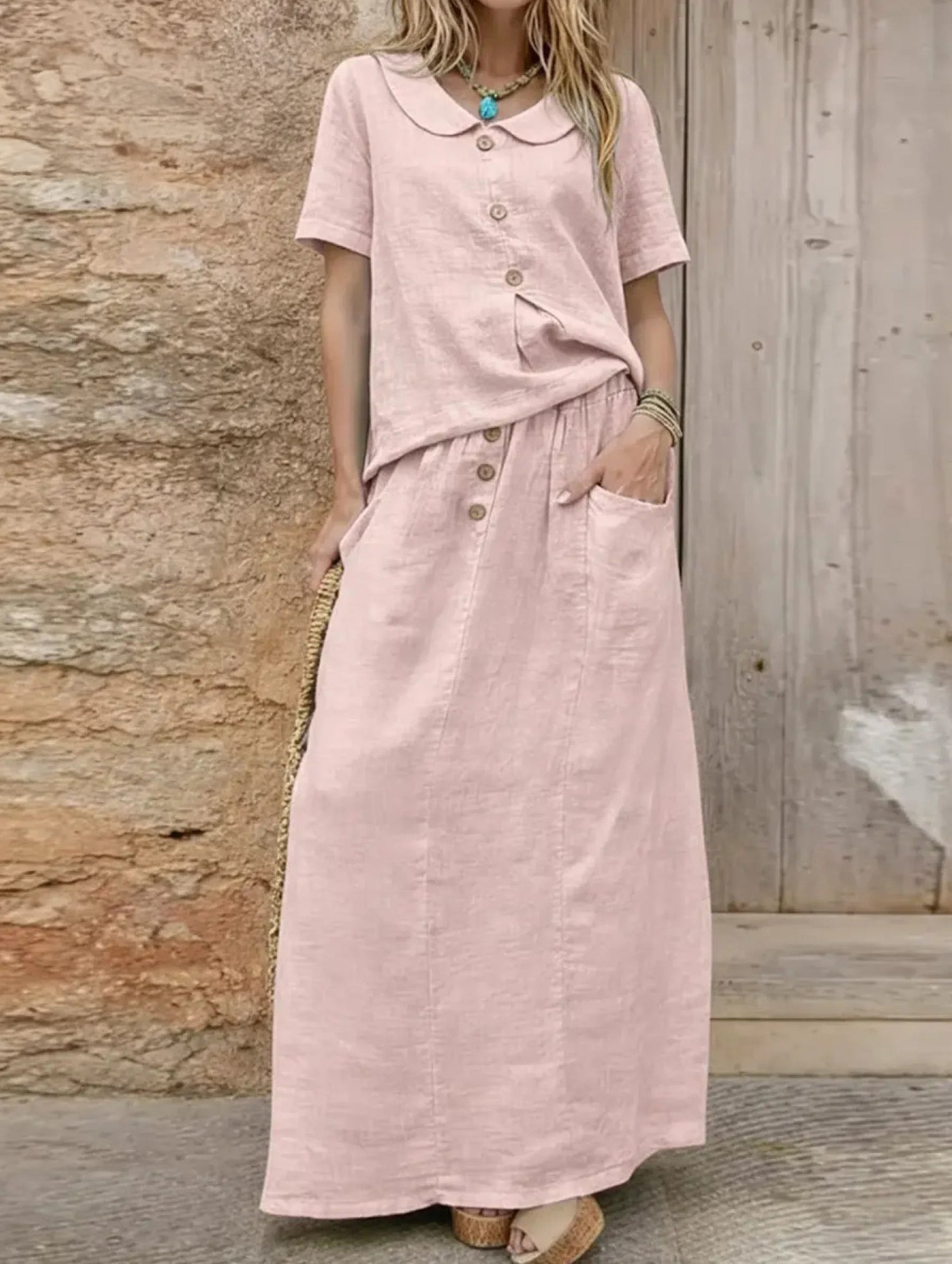 Anna-Berg | Casual Solid Color Loose Dress