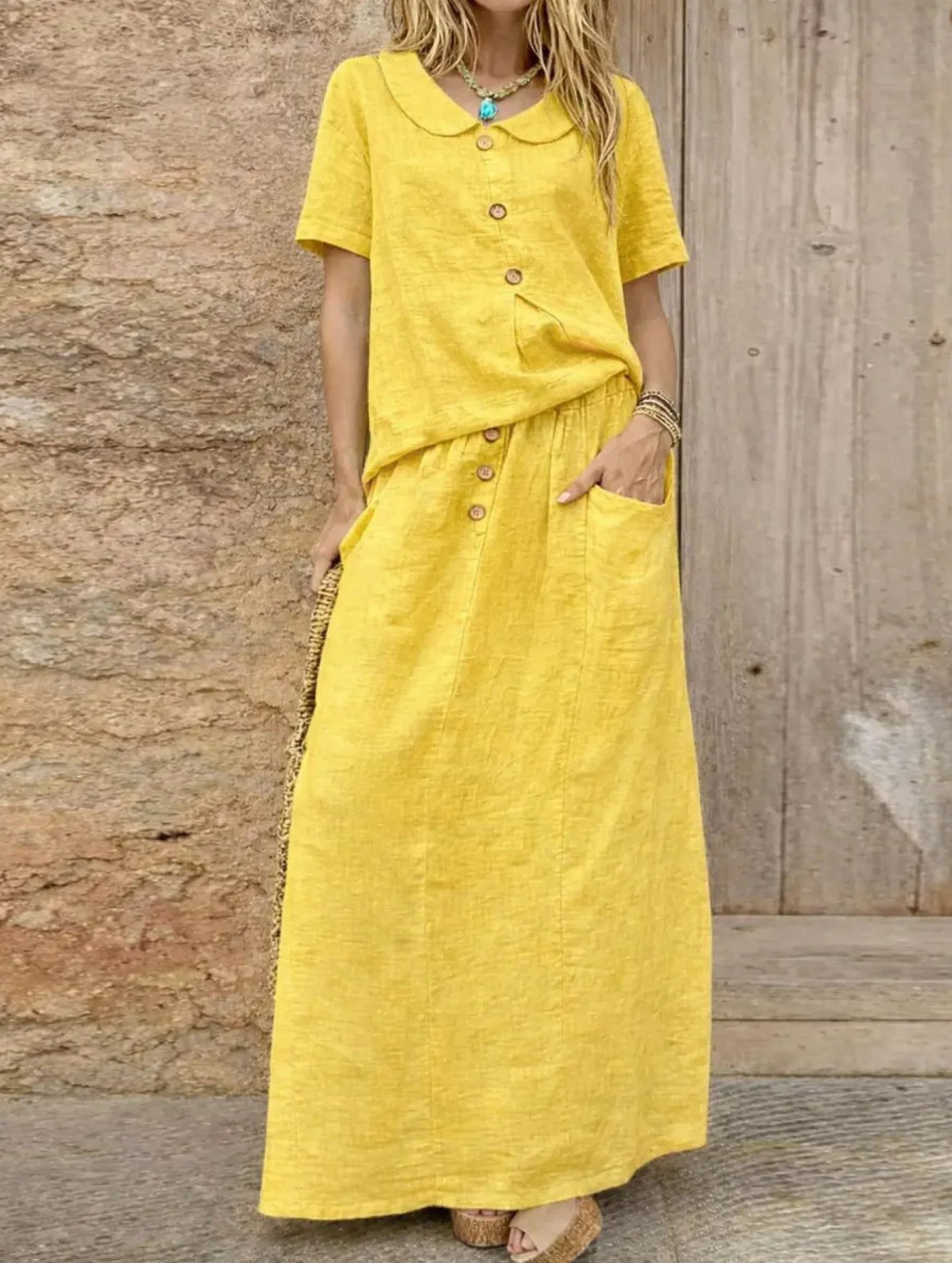 Anna-Berg | Casual Solid Color Loose Dress