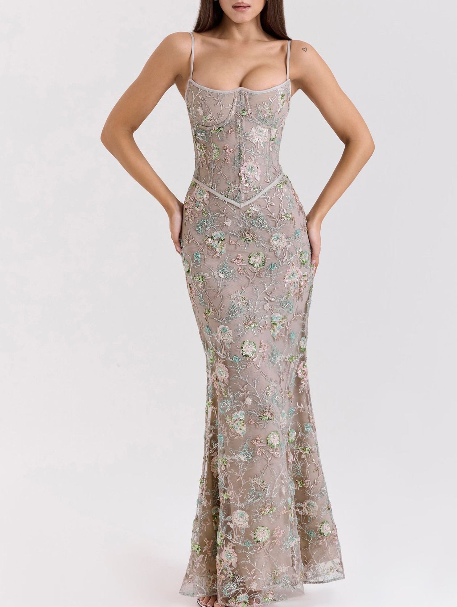 Anna-Berg | Low Neck Backless Tie Elegant Dress