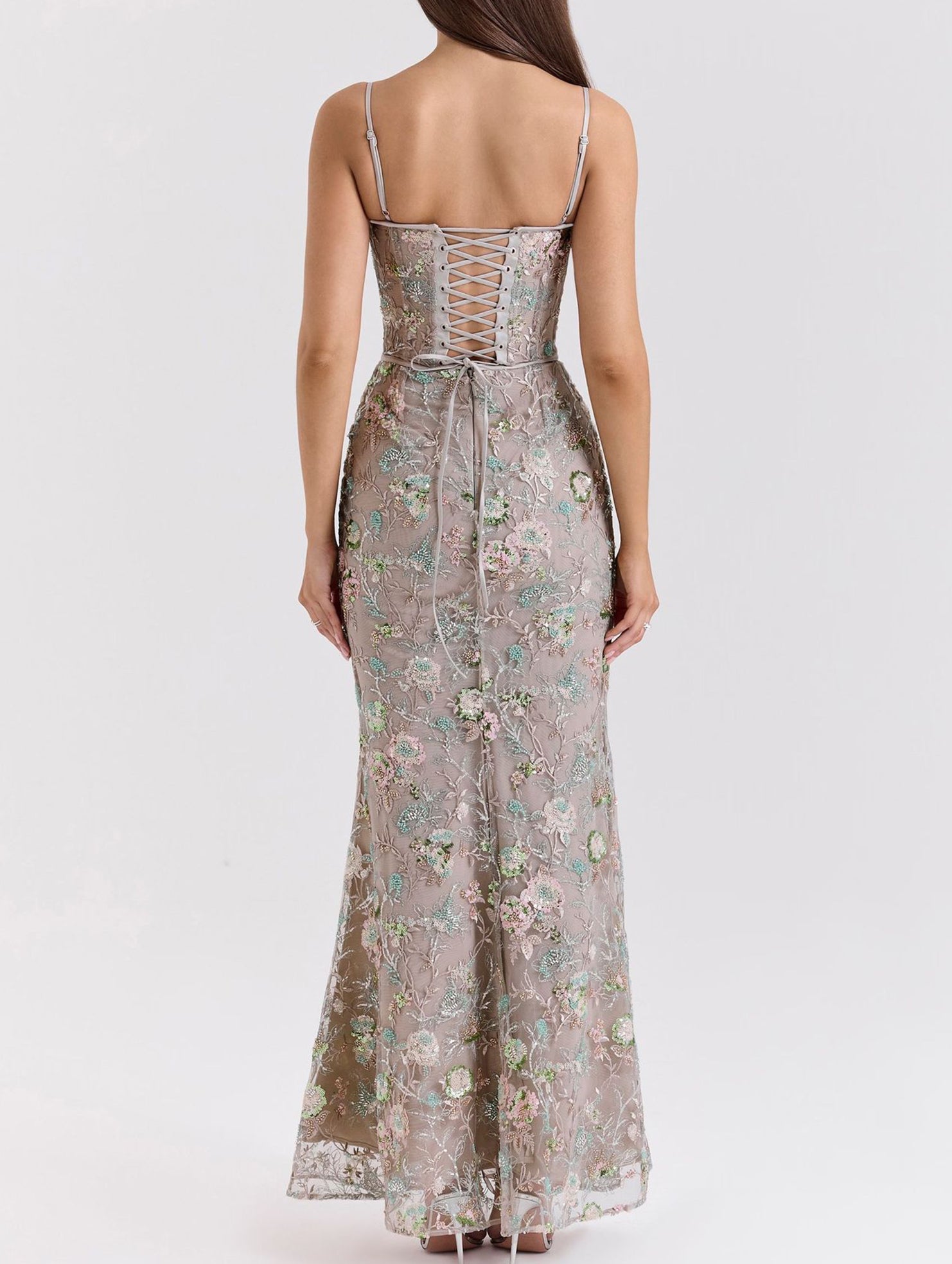 Anna-Berg | Low Neck Backless Tie Elegant Dress