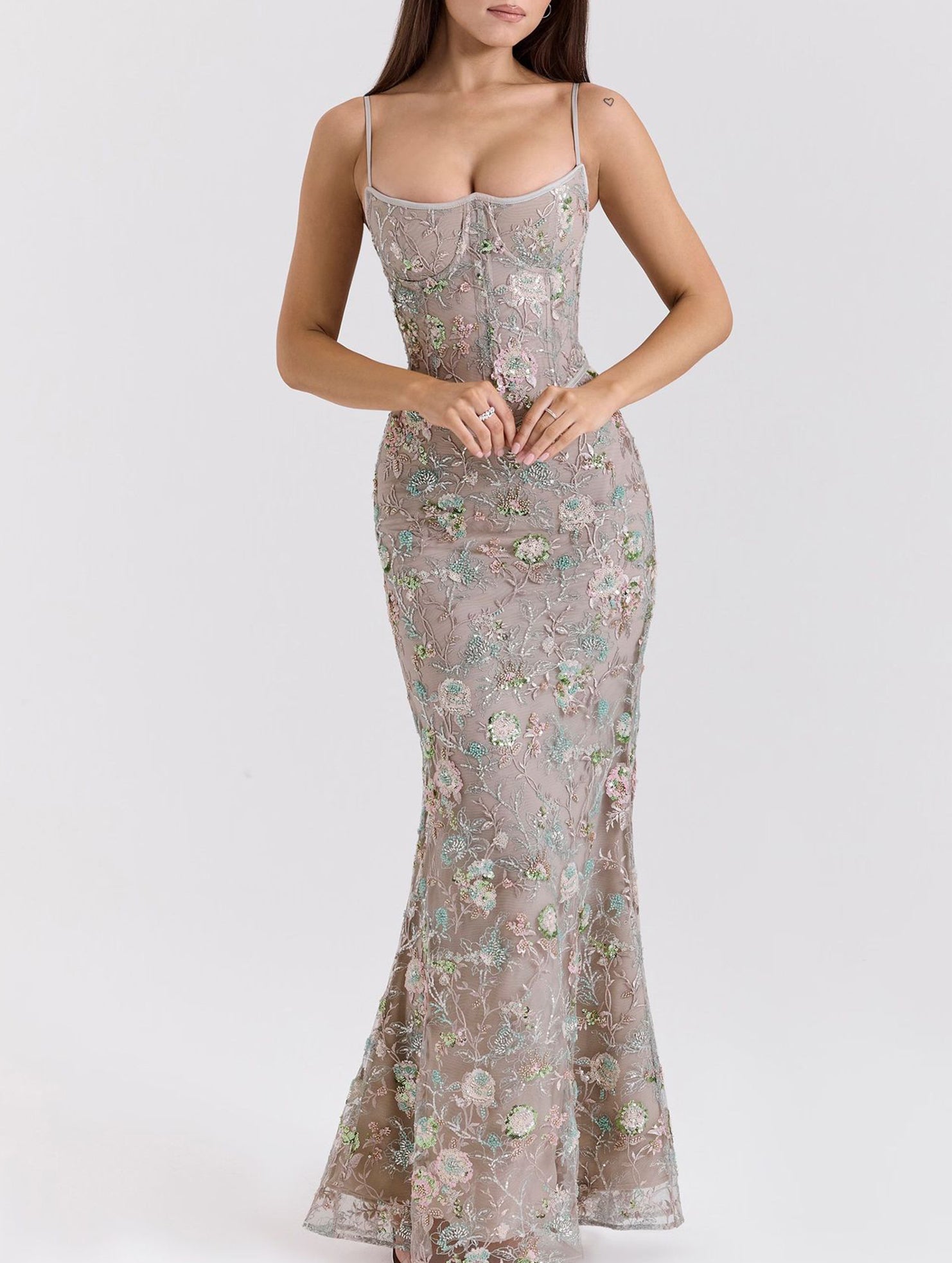 Anna-Berg | Low Neck Backless Tie Elegant Dress