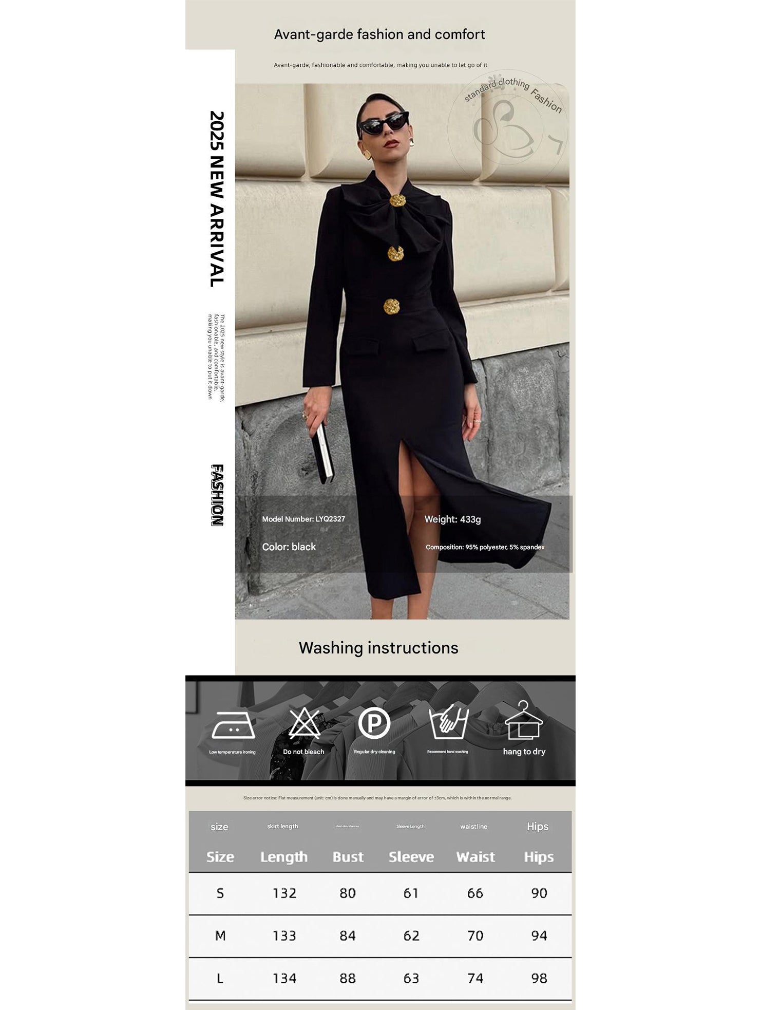 Anna-Berg | Elegant V-Neck Bow Waist-Cinching Dress